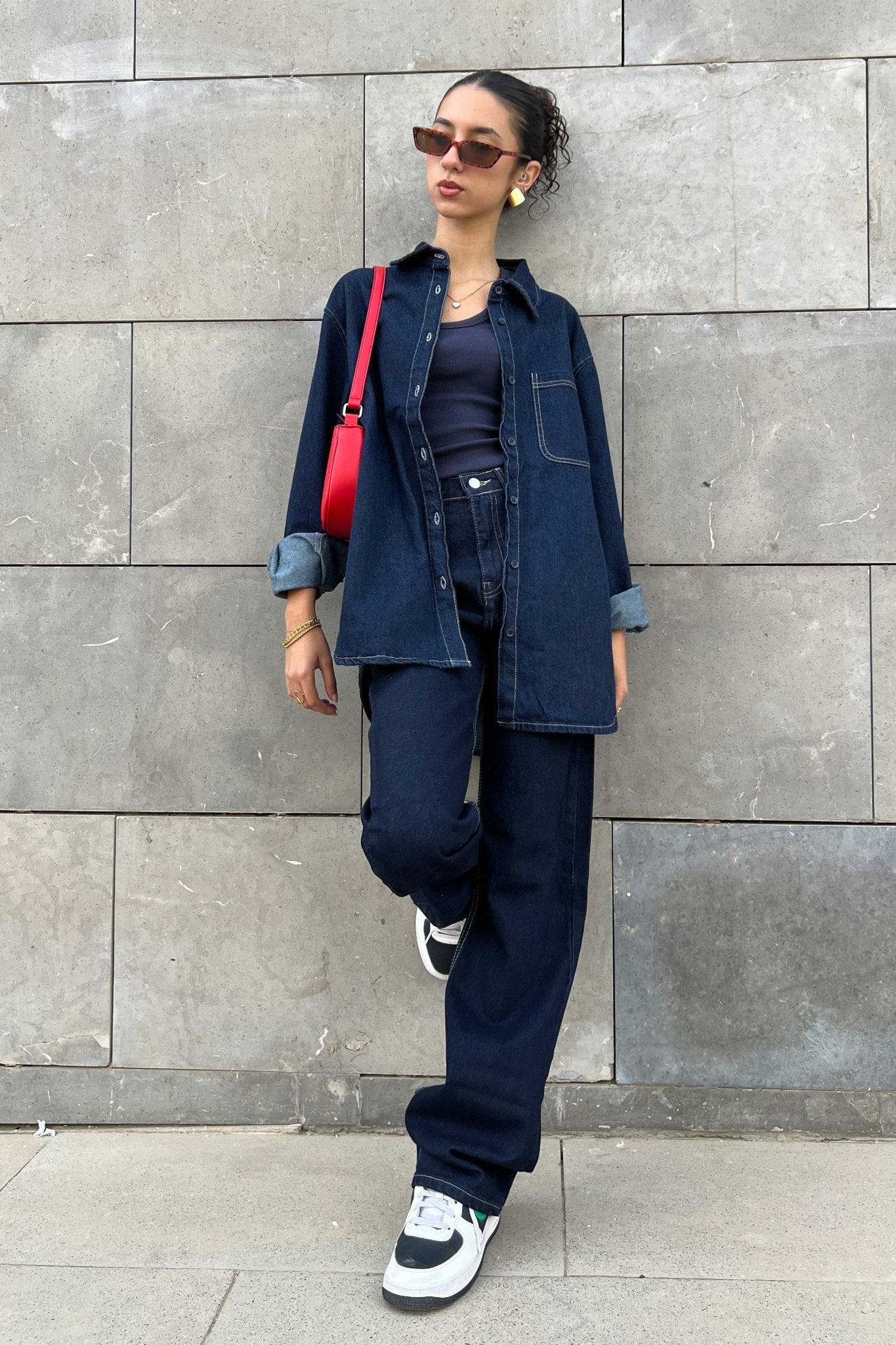 Oversized - Raw Denim Unwashed Ink Shirt Denim Shirt CIZNEW - Cizaro Jeans