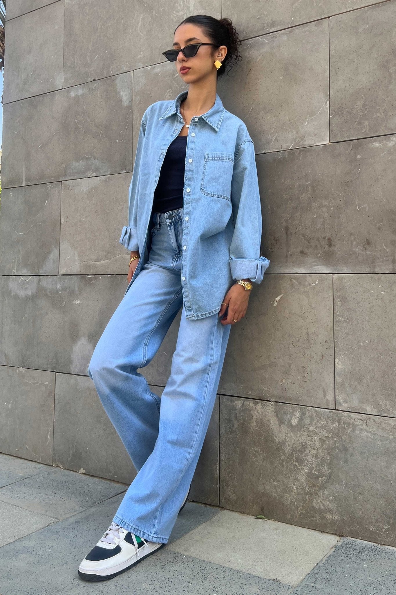 Oversized - Denim Blue Mirage Shirt Denim Shirt CIZNEW - Cizaro Jeans