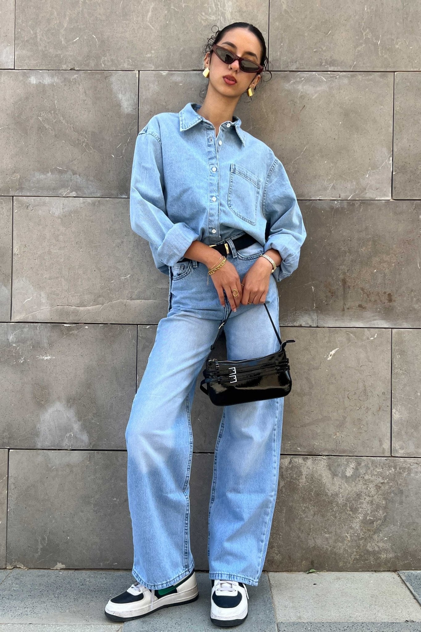 Oversized - Denim Blue Mirage Shirt Denim Shirt CIZNEW - Cizaro Jeans