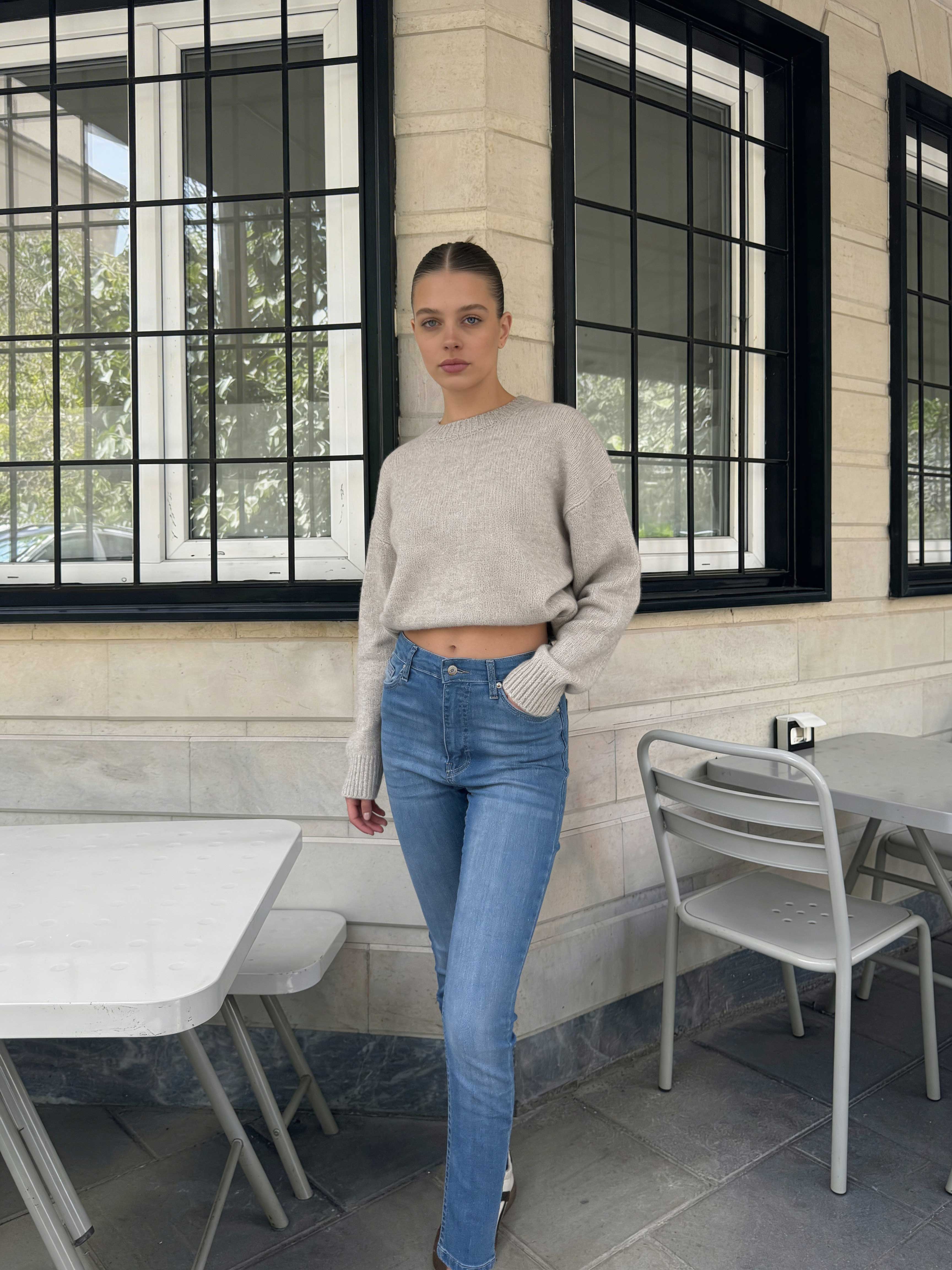 Skinny – High-Waist Powder Blue Jeans Skinny CIZARO - Cizaro Jeans