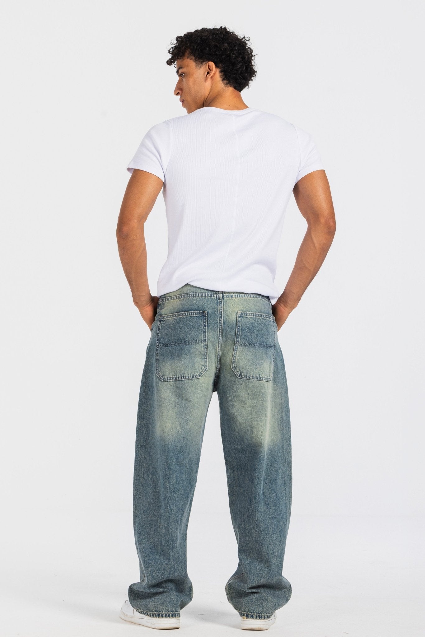 Skater – Faded Vintage Blue Jeans Skater-Man CIZARO - Cizaro Jeans