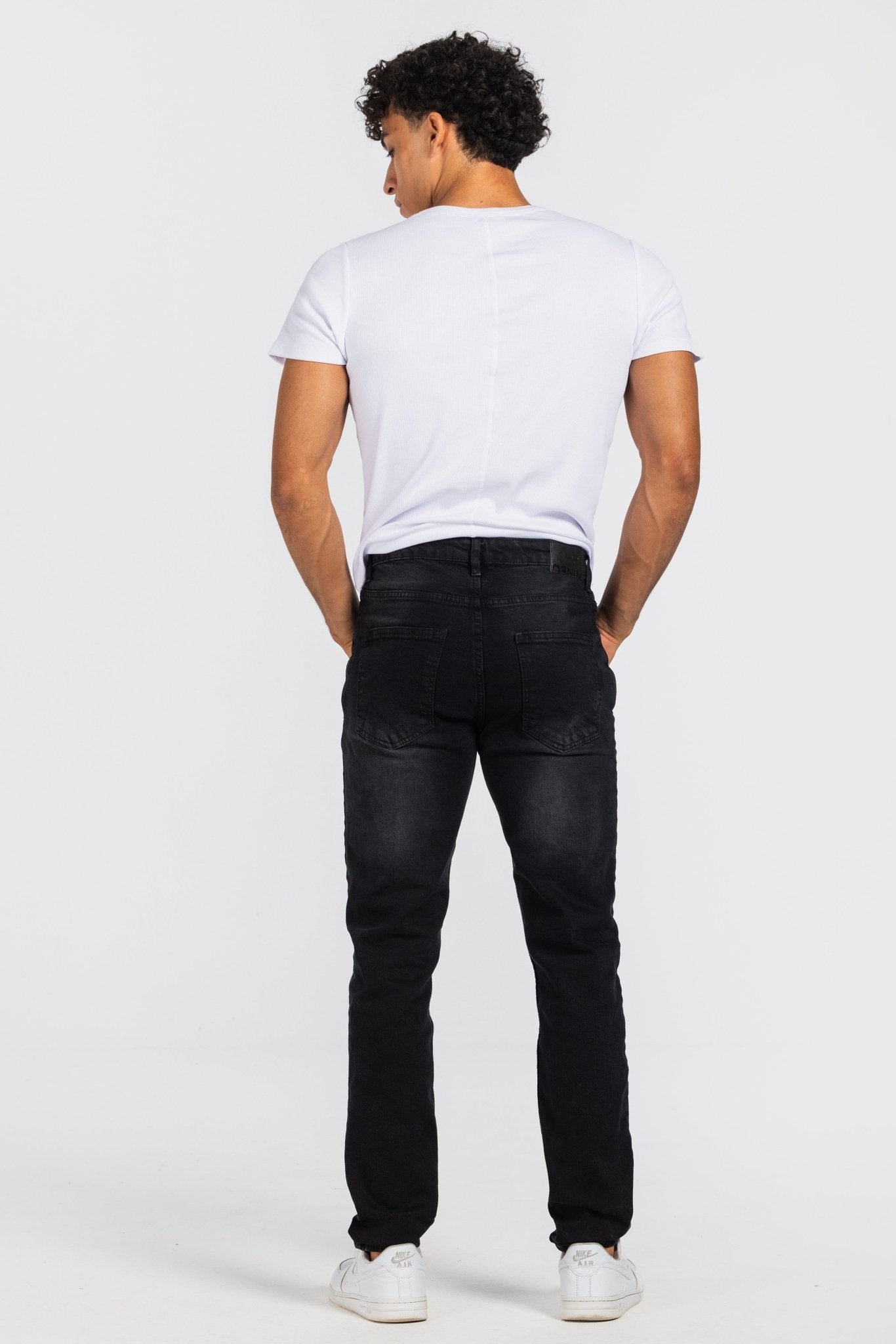 Slim –Washed Black Jeans Slim-Man CIZARO - Cizaro Jeans