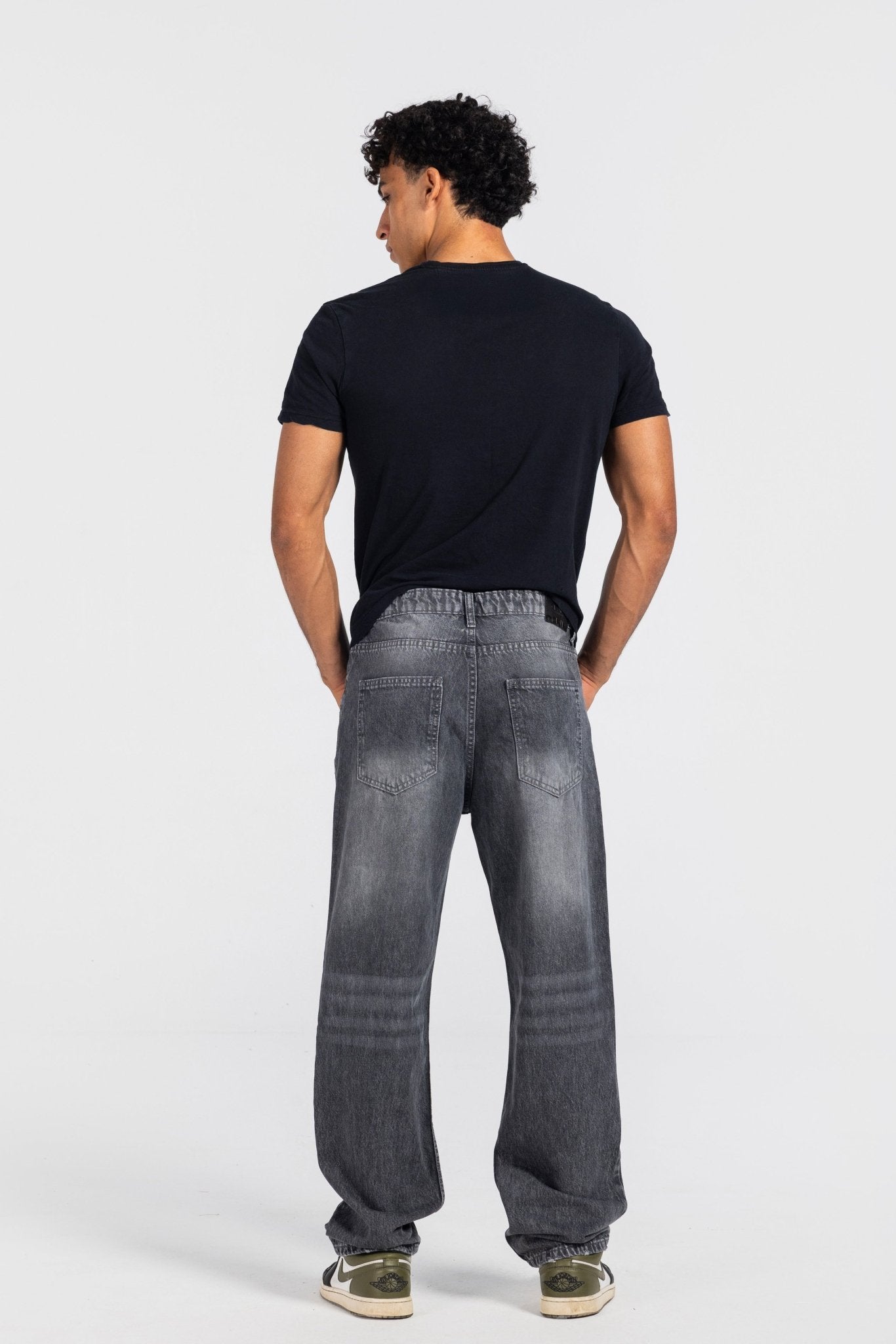 Straight – Washed Grey Jeans Straight-Man CIZARO - Cizaro Jeans
