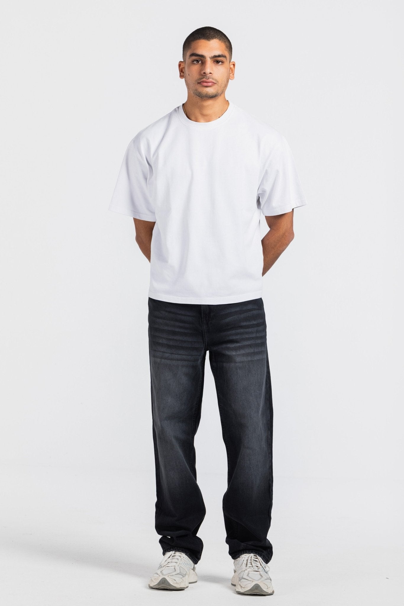 Straight – Washed Black Jeans Straight-Man CIZARO - Cizaro Jeans