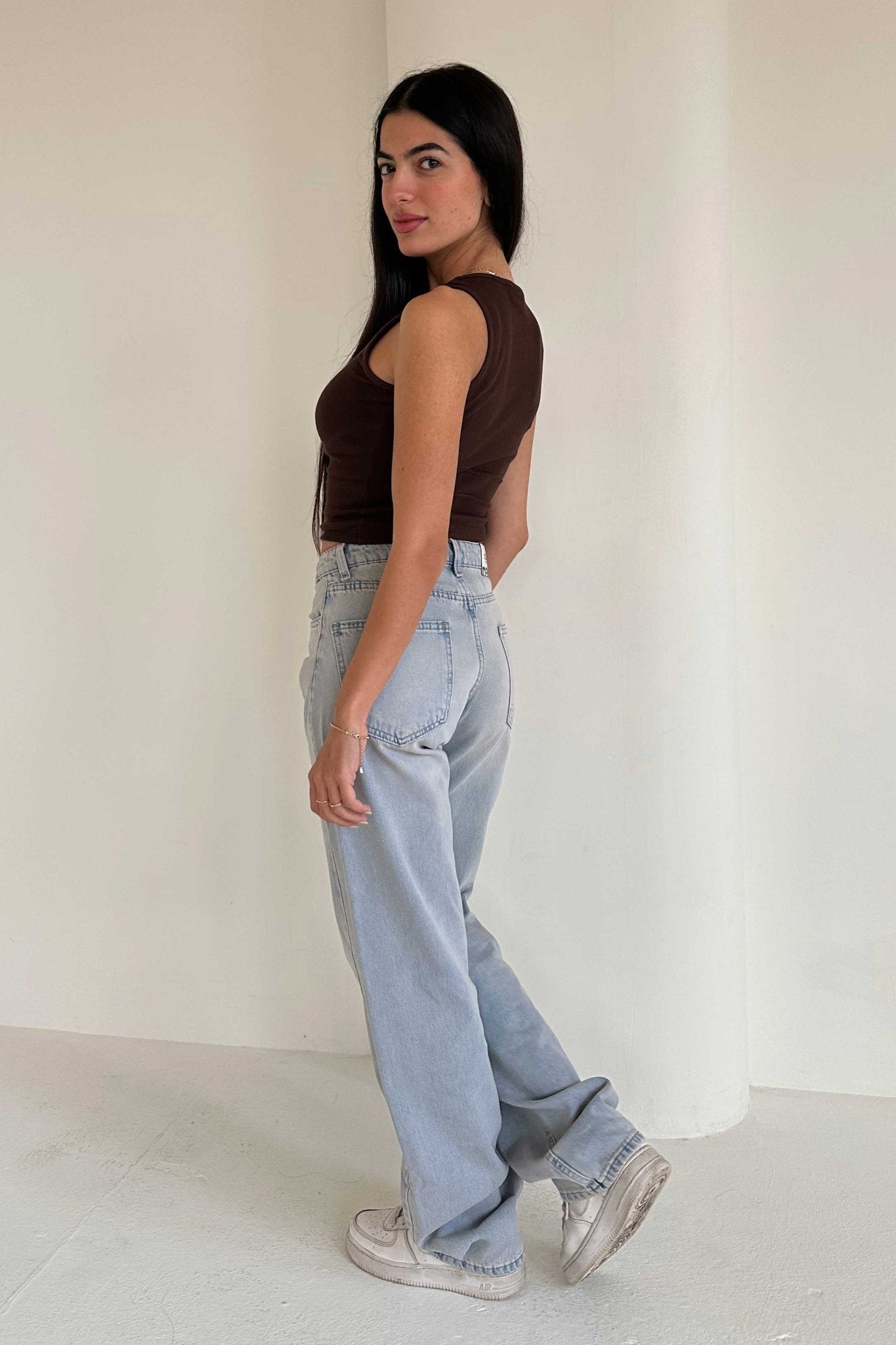 Straight – Mid Rise Light Vintage Blue Jeans Straight CIZARO - Cizaro Jeans