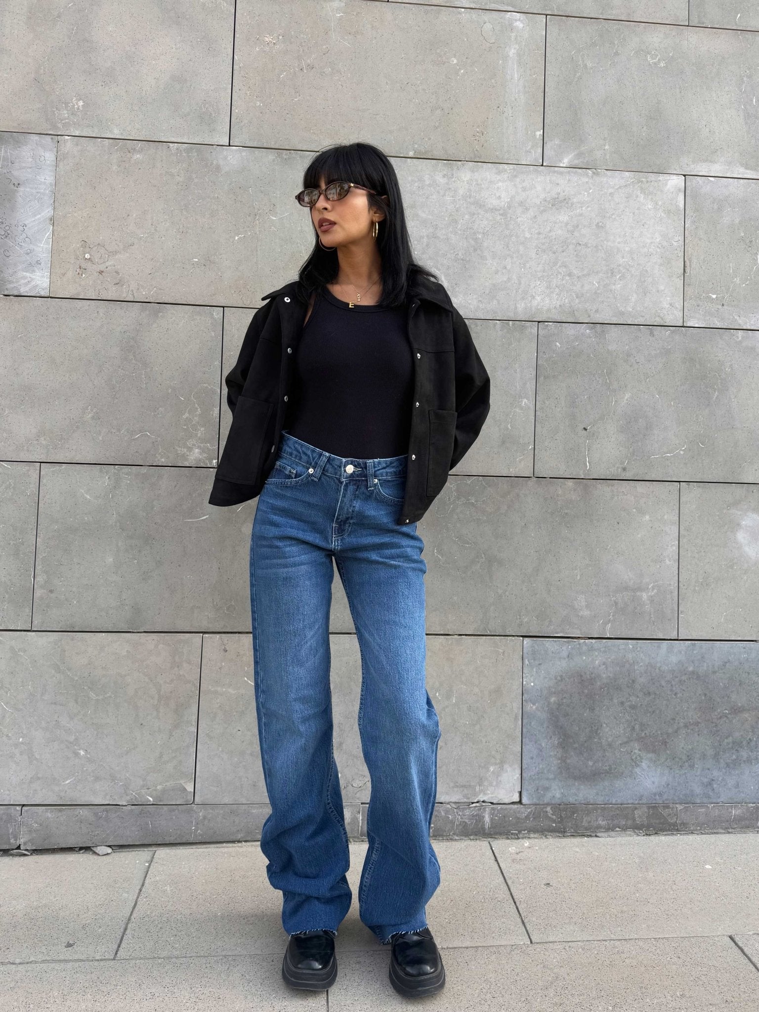 Ultra Comfort | Straight – Mid-Rise Ocean Blue Jeans straight CIZARO - Cizaro Jeans