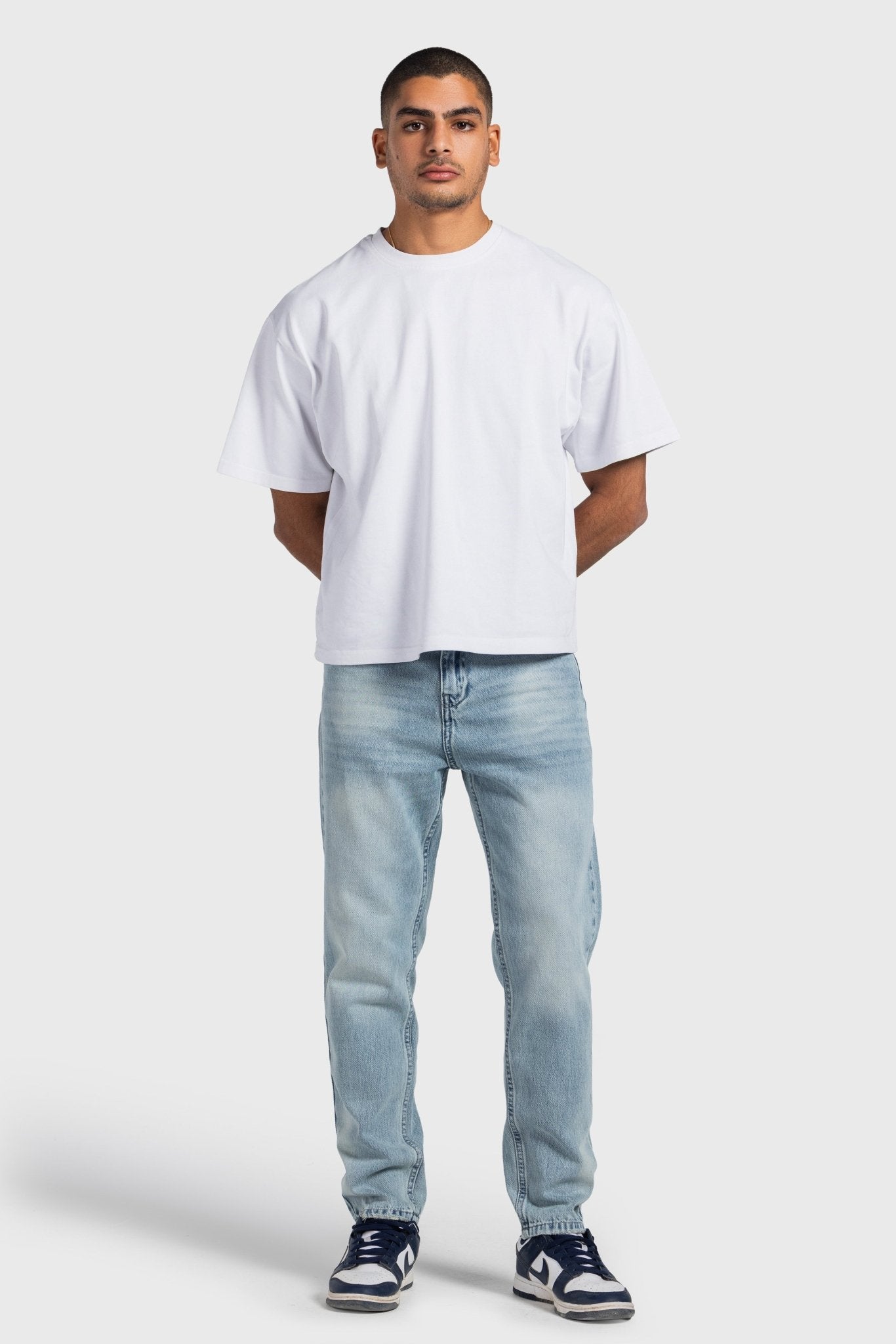 Tapered – Light Vintage Blue Jeans Tapered-Man CIZARO - Cizaro Jeans