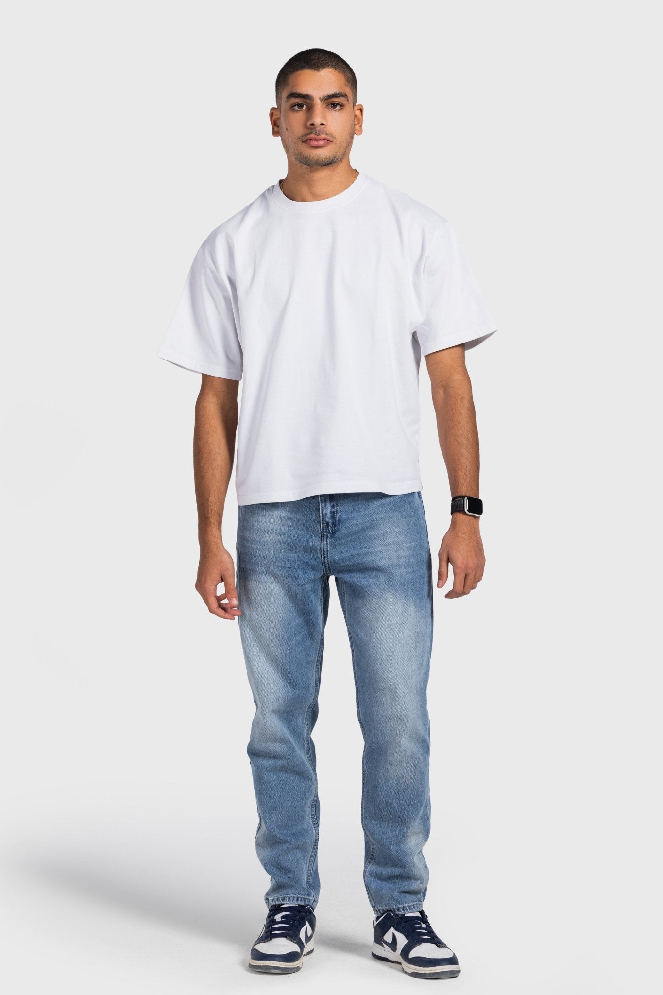 Tapered – Med Vintage Blue Jeans Tapered-Man CIZARO - Cizaro Jeans