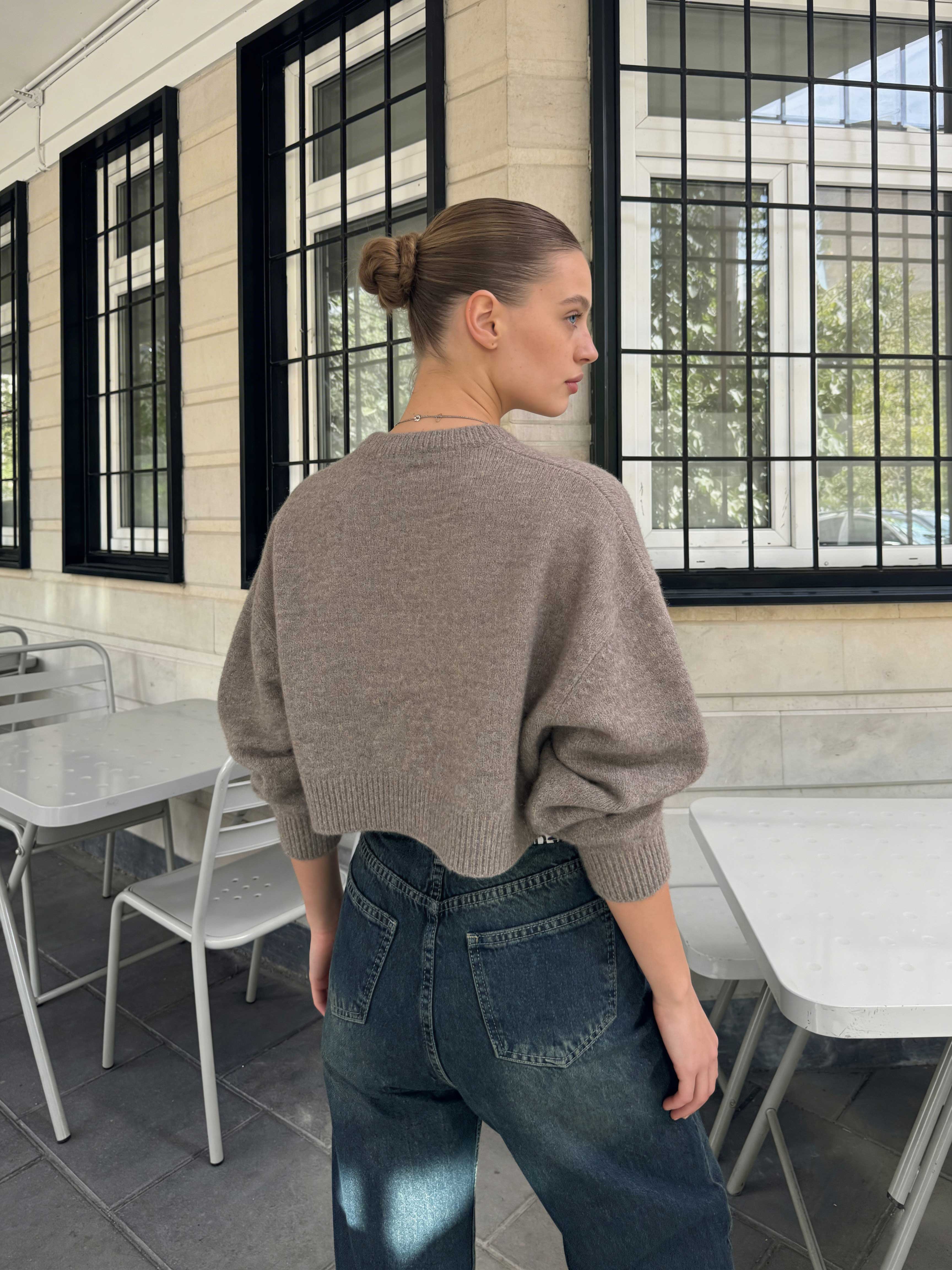 Crossover Wide-Leg – High-Waist Deep Vintage Green Jeans Wide Leg CIZARO - Cizaro Jeans