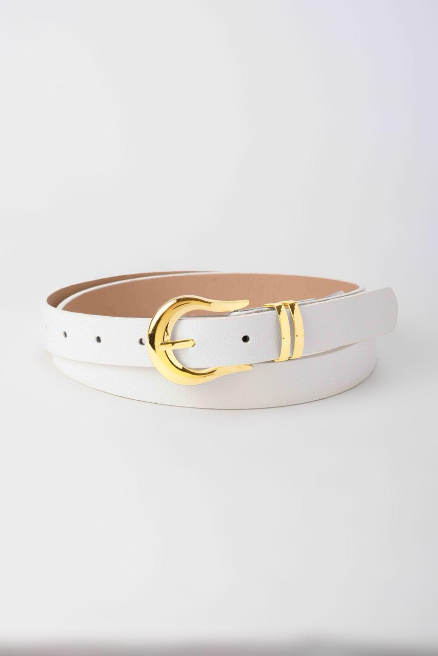 Belt | Deep Brown Faux Leather with Gold Buckle & Accent Detail Belt CZBELT - Cizaro Jeans