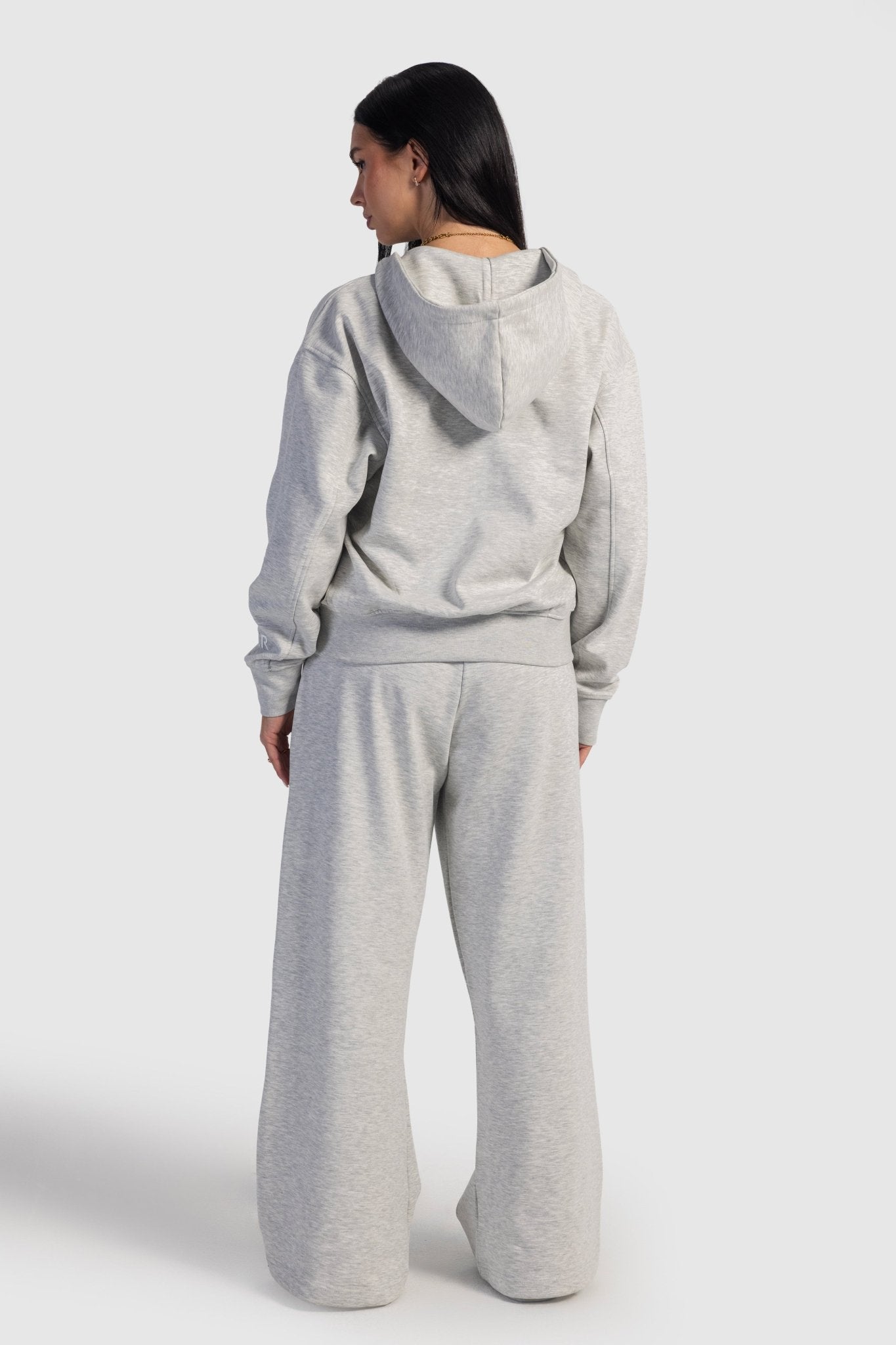 Relaxed Fit Wide-Leg Sweatpants – Light Grey Sweatpants CIZARO - Cizaro Jeans