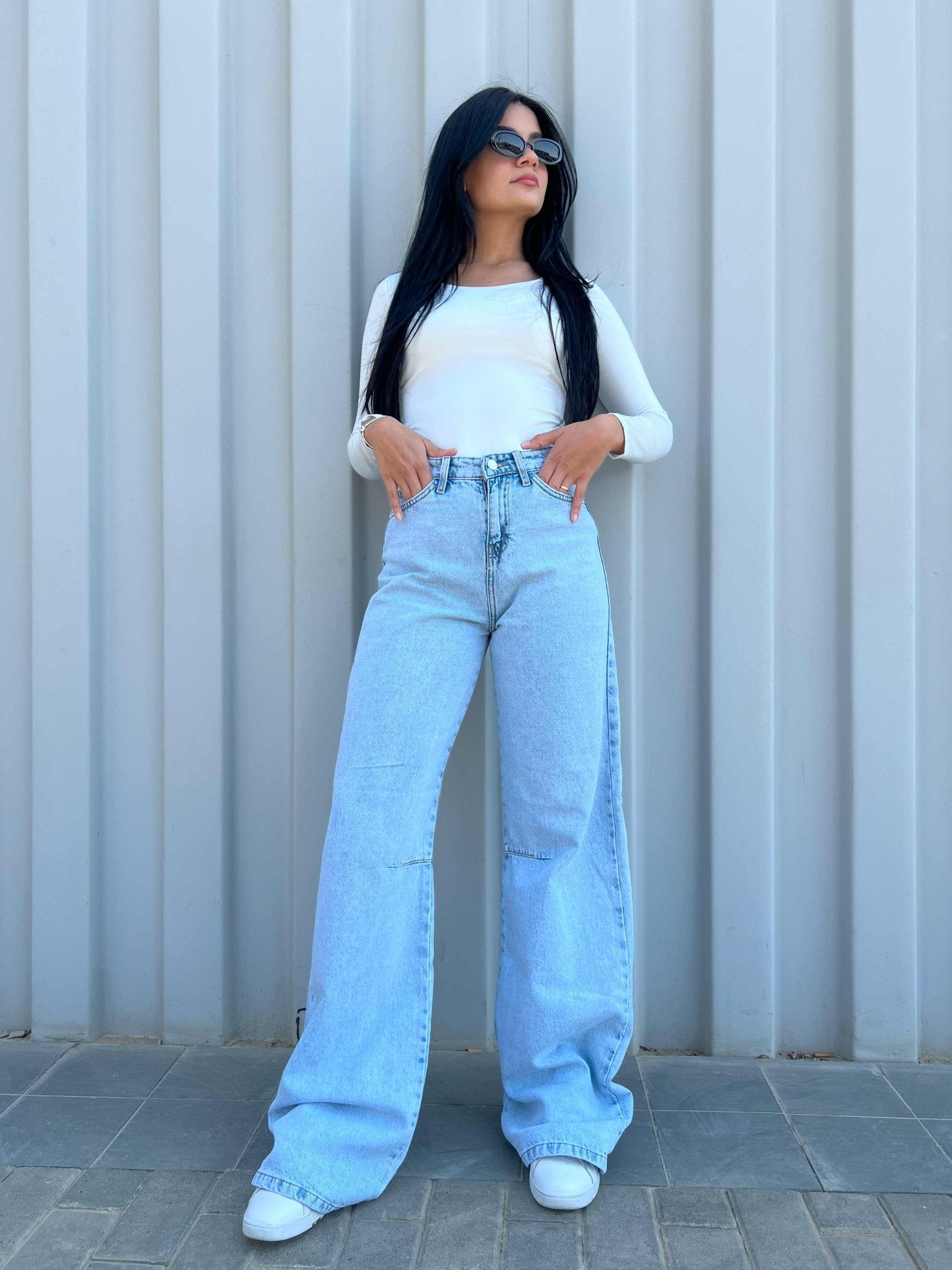 Light Acid Wash Super Baggy Jeans. Baggy CIZARO - Cizaro Jeans