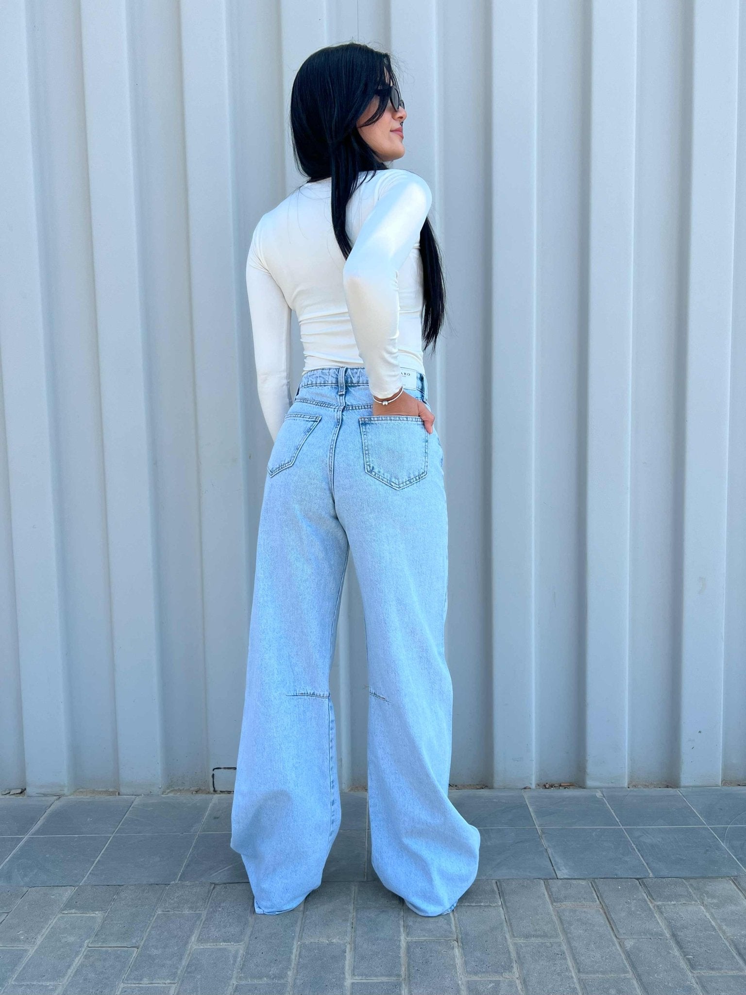 Light Acid Wash Super Baggy Jeans. Baggy CIZARO - Cizaro Jeans