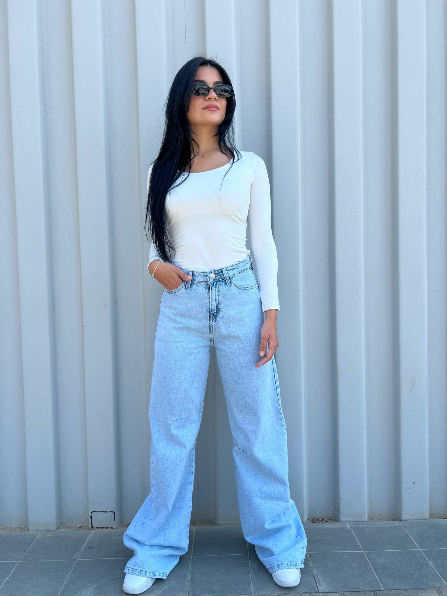 Light Acid Wash Super Baggy Jeans. Baggy CIZARO - Cizaro Jeans