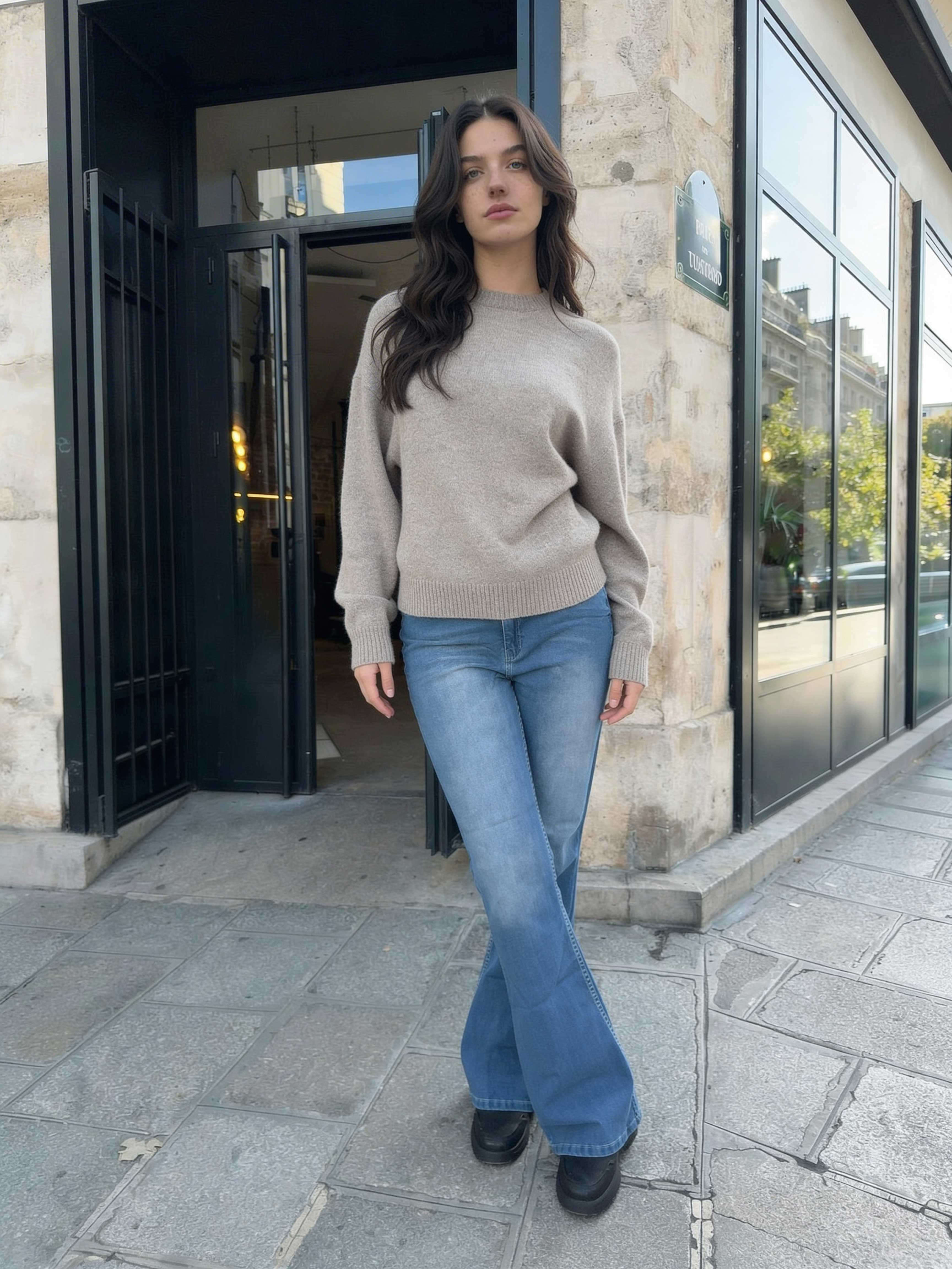 Flare – High-Waist Mid Blue Jeans flare CIZARO - Cizaro Jeans