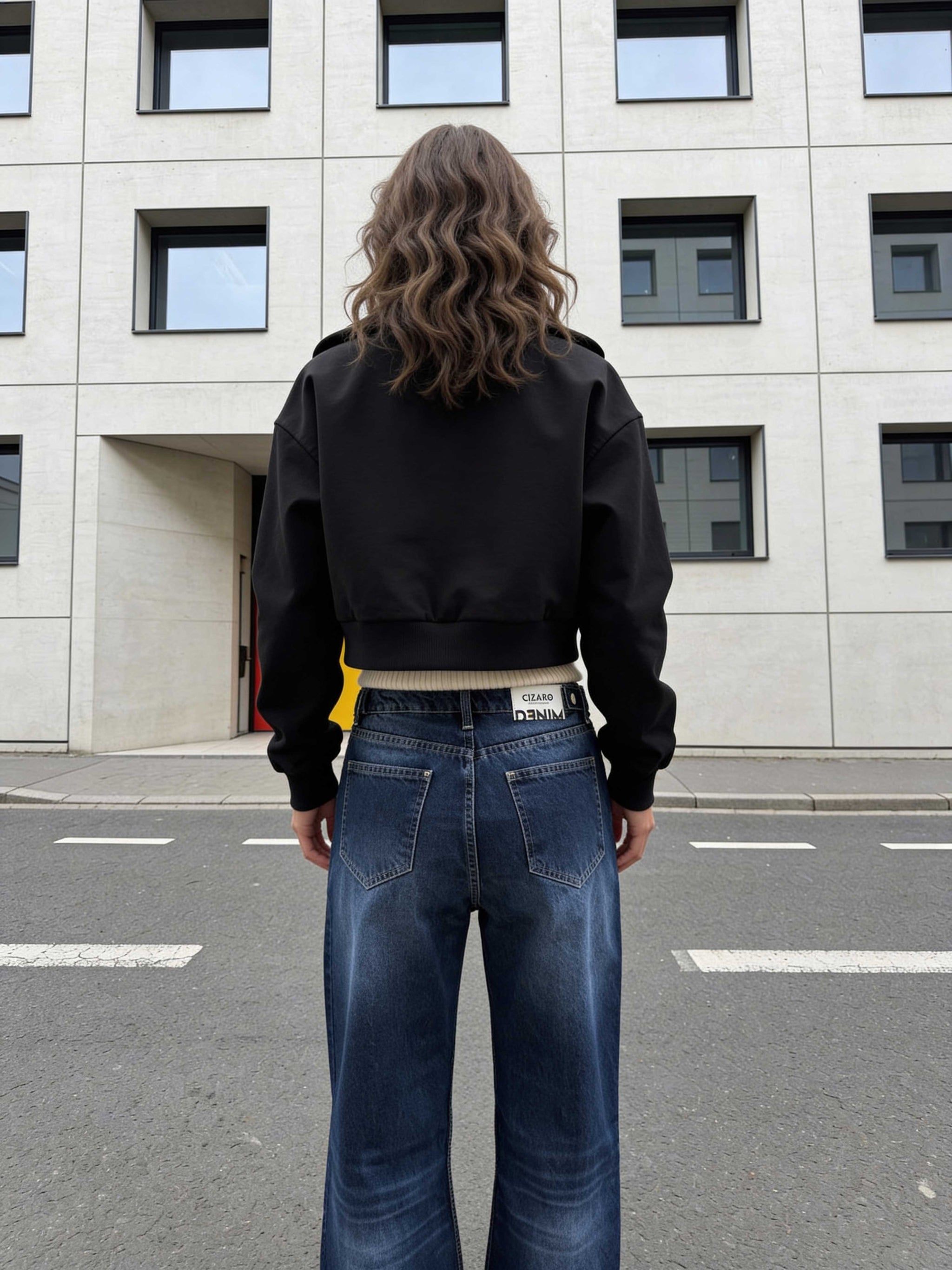 Baggy High-Waist Flex Waist Deep Ocean Blue Jeans Baggy CIZARO - Cizaro Jeans