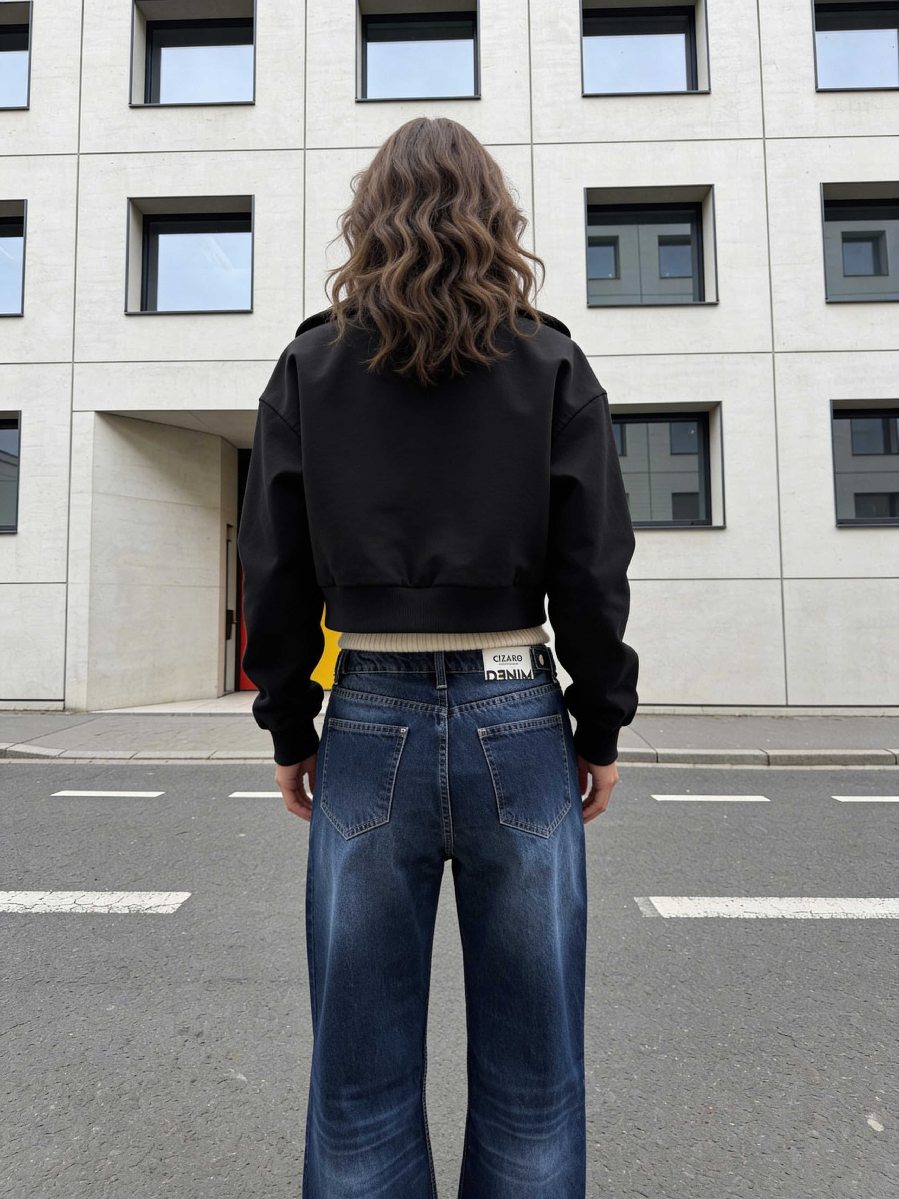 Baggy High-Waist Flex Waist Deep Ocean Blue Jeans Baggy CIZARO - Cizaro Jeans