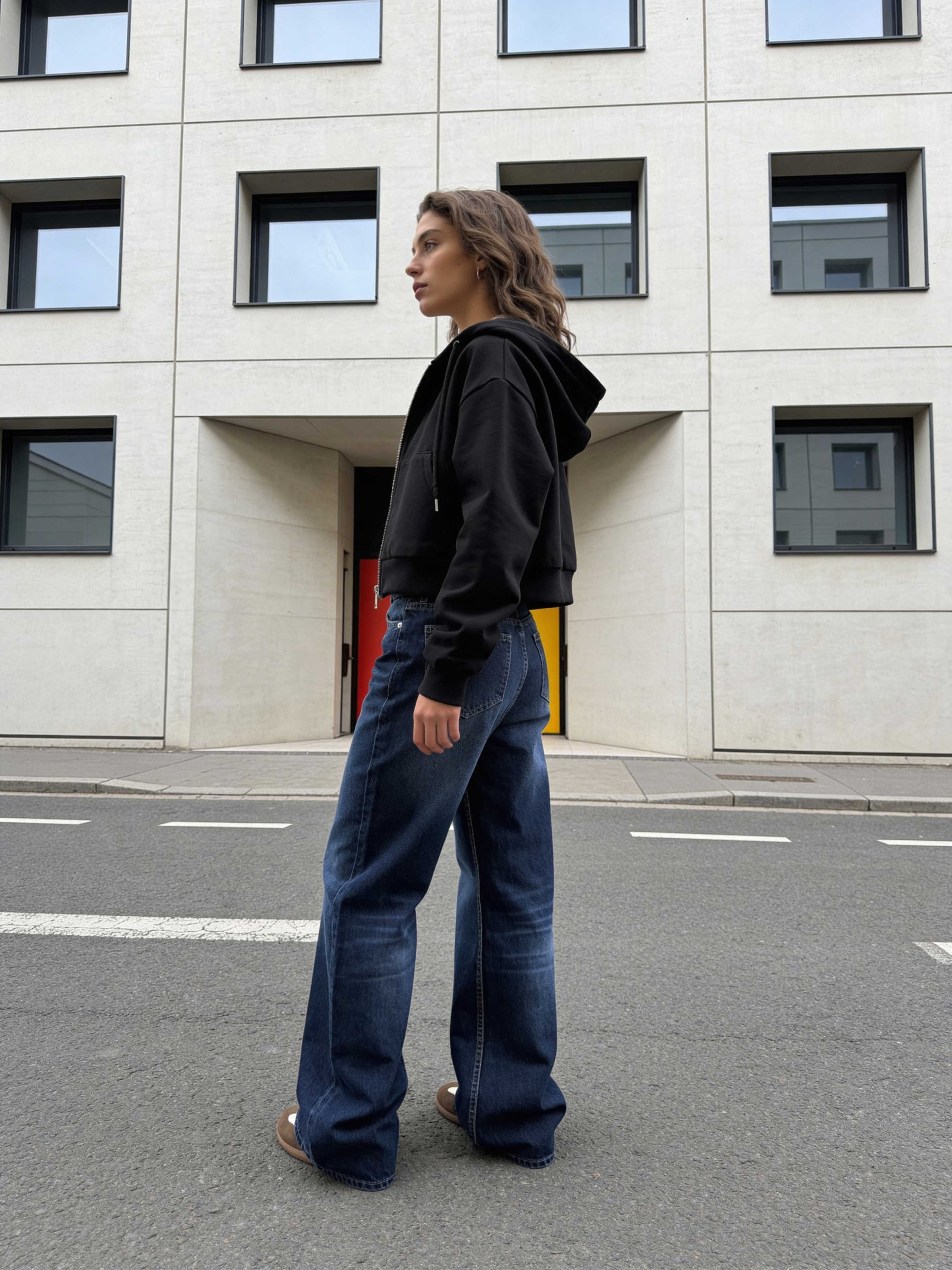 Baggy High-Waist Flex Waist Deep Ocean Blue Jeans Baggy CIZARO - Cizaro Jeans