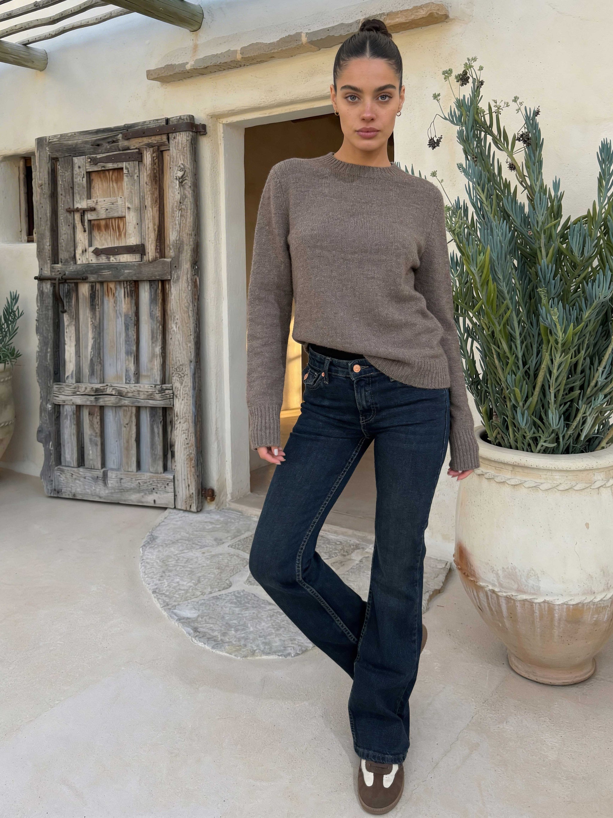 Flare – Low-Waist Deep Vintage Blue Jeans Flare CIZARO - Cizaro Jeans