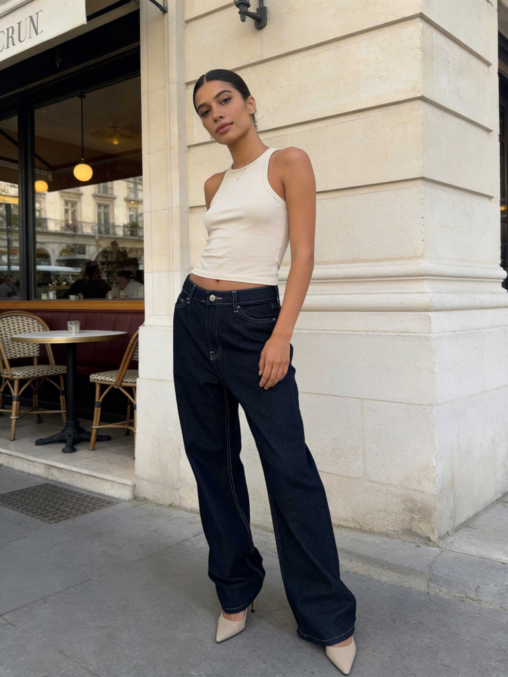 Straight High-Waist – Raw Denim Jeans straight CIZARO - Cizaro Jeans