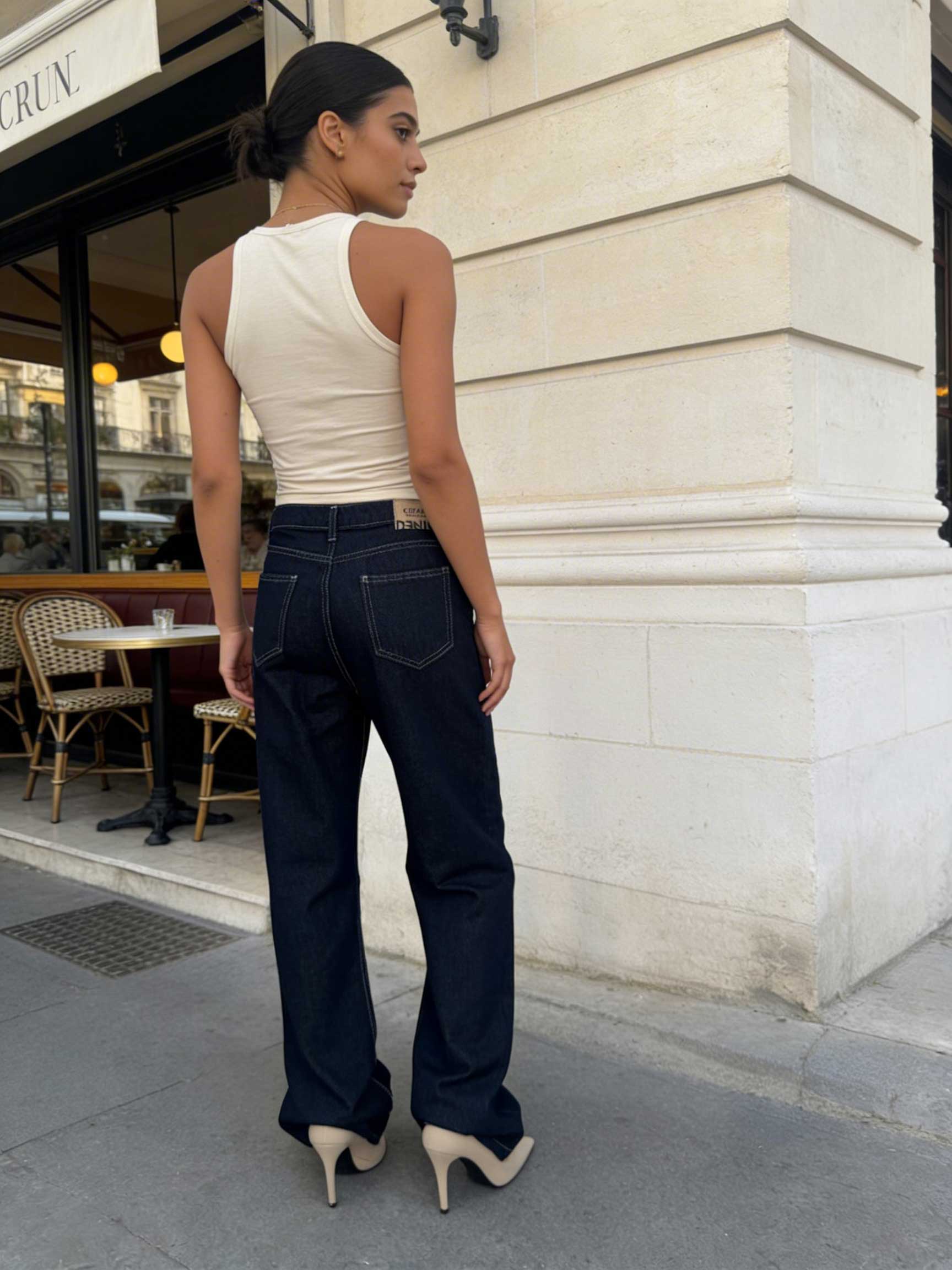 Straight High-Waist – Raw Denim Jeans straight CIZARO - Cizaro Jeans