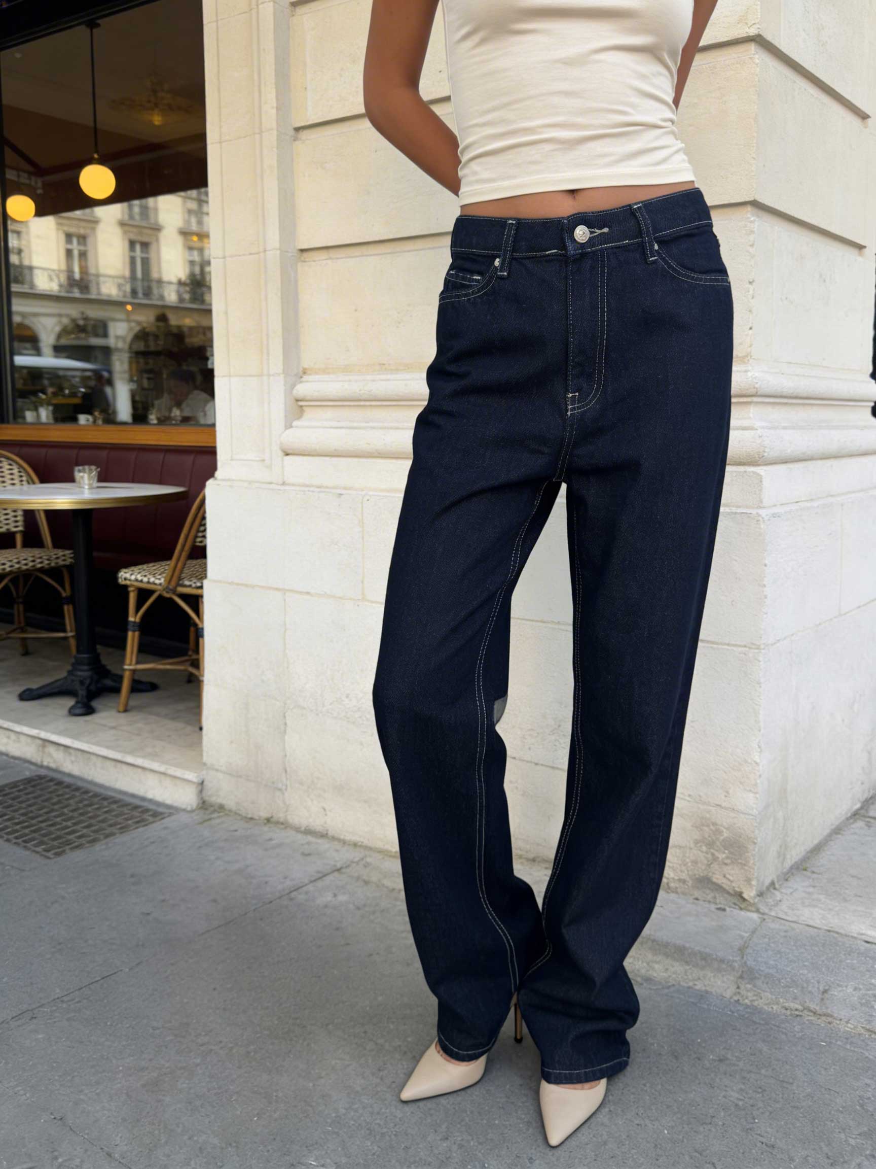 Straight High-Waist – Raw Denim Jeans straight CIZARO - Cizaro Jeans