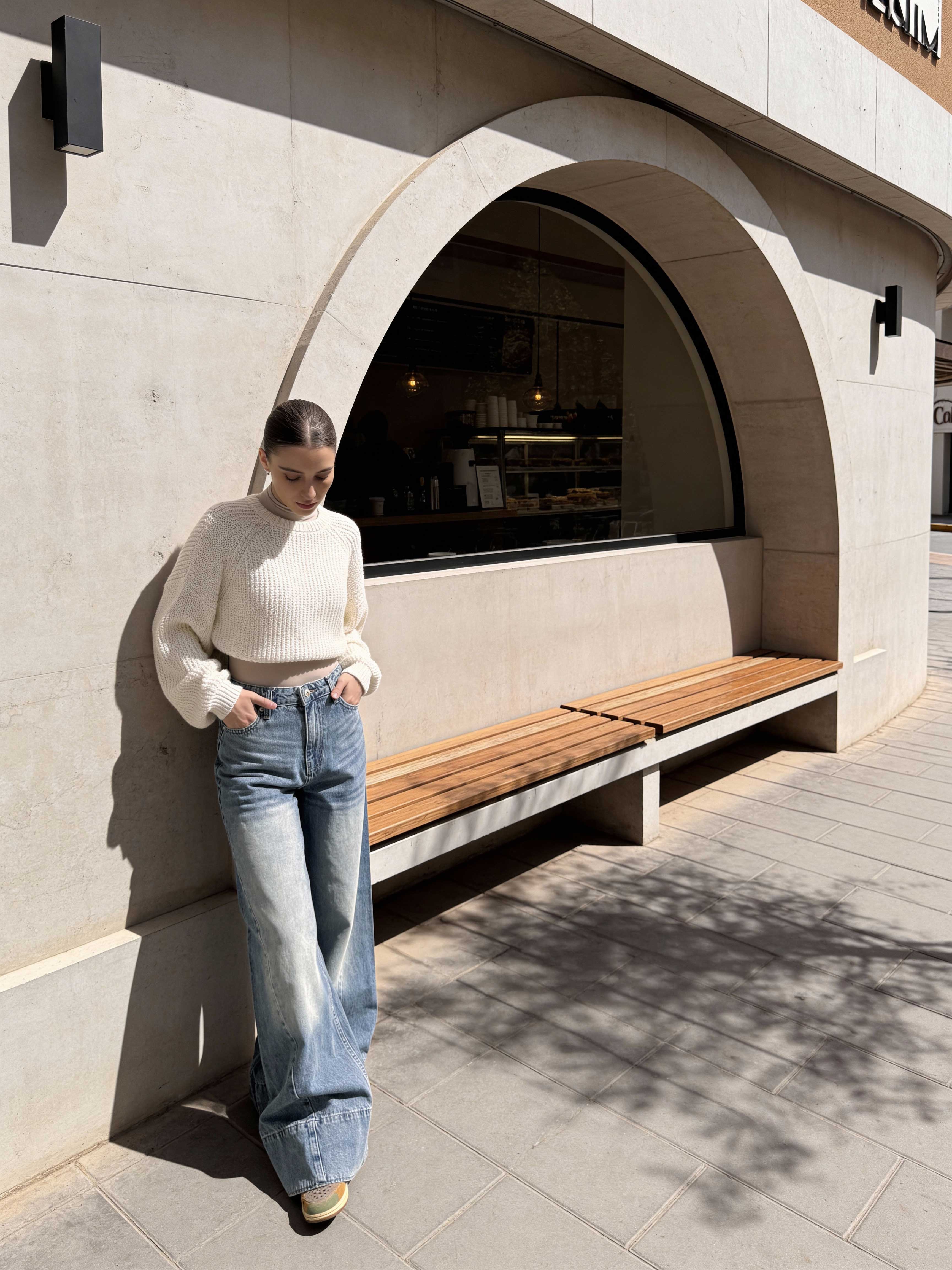 Extreme Wide Leg – High-Waist Light Vintage Blue Jeans wide legg CIZARO - Cizaro Jeans