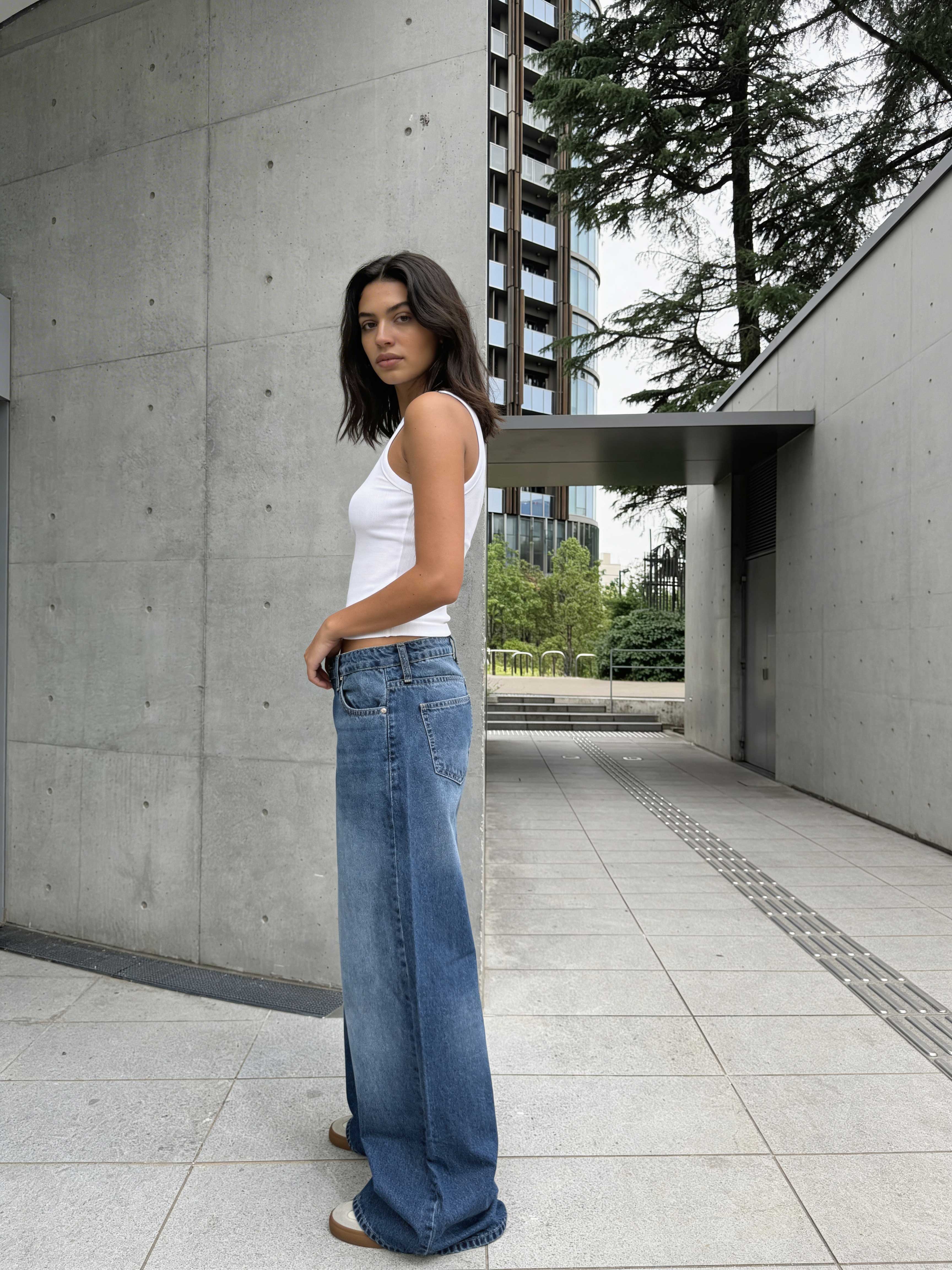 Super Baggy - Mid Waist Rich Denim Blue Jeans Baggy CIZARO - Cizaro Jeans