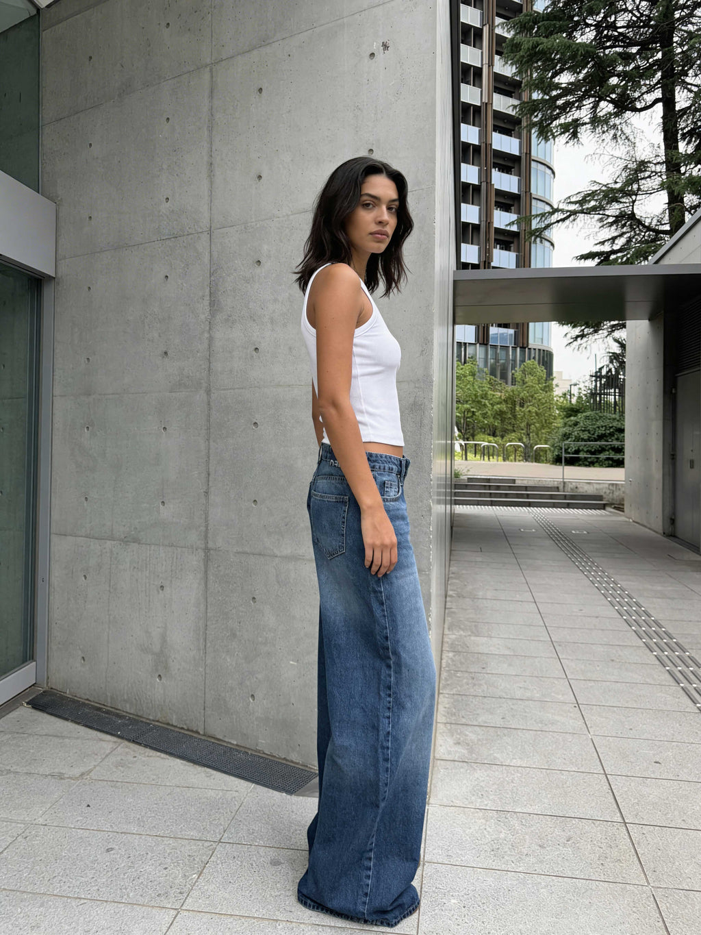 Super Baggy - Mid Waist Rich Denim Blue Jeans Baggy CIZARO - Cizaro Jeans