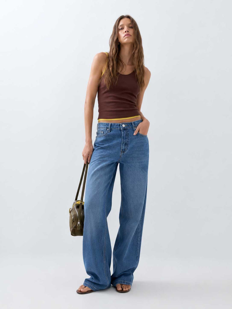 Ultra Baggy – High-Waist Light Vintage Blue Jeans Ultra baggy CIZARO - Cizaro Jeans