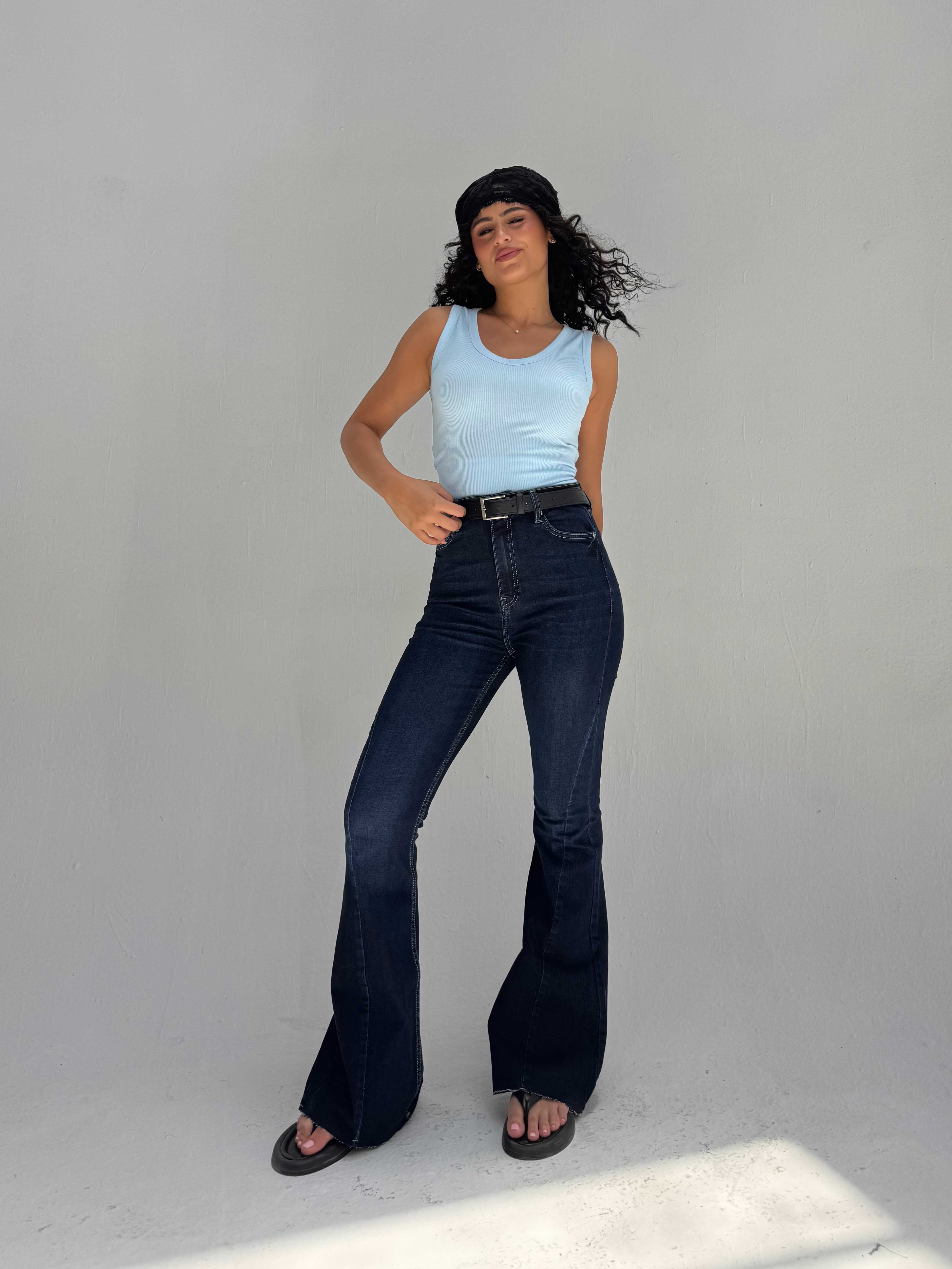 Super Flare High Waist – Ocean Blue Jeans