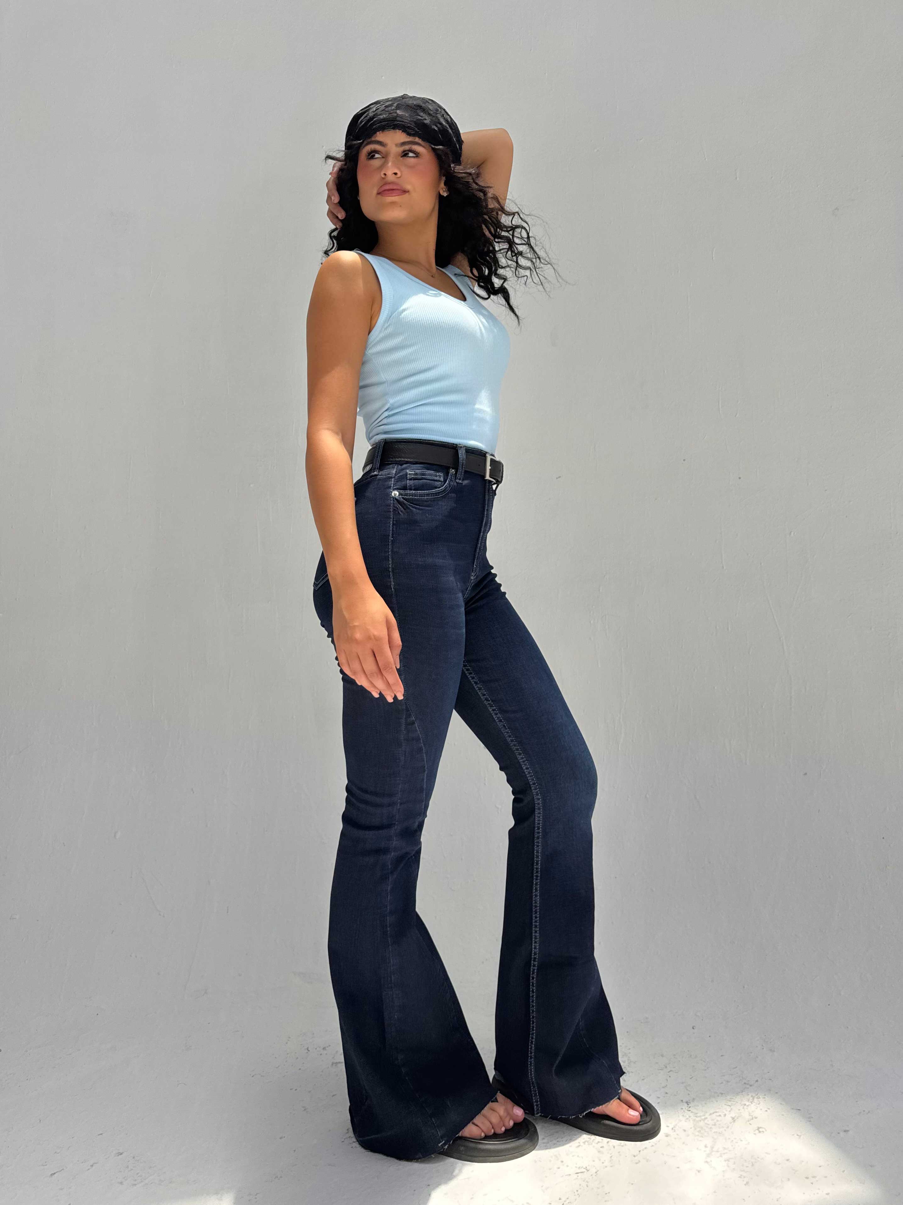 Super Flare High Waist – Ocean Blue Jeans