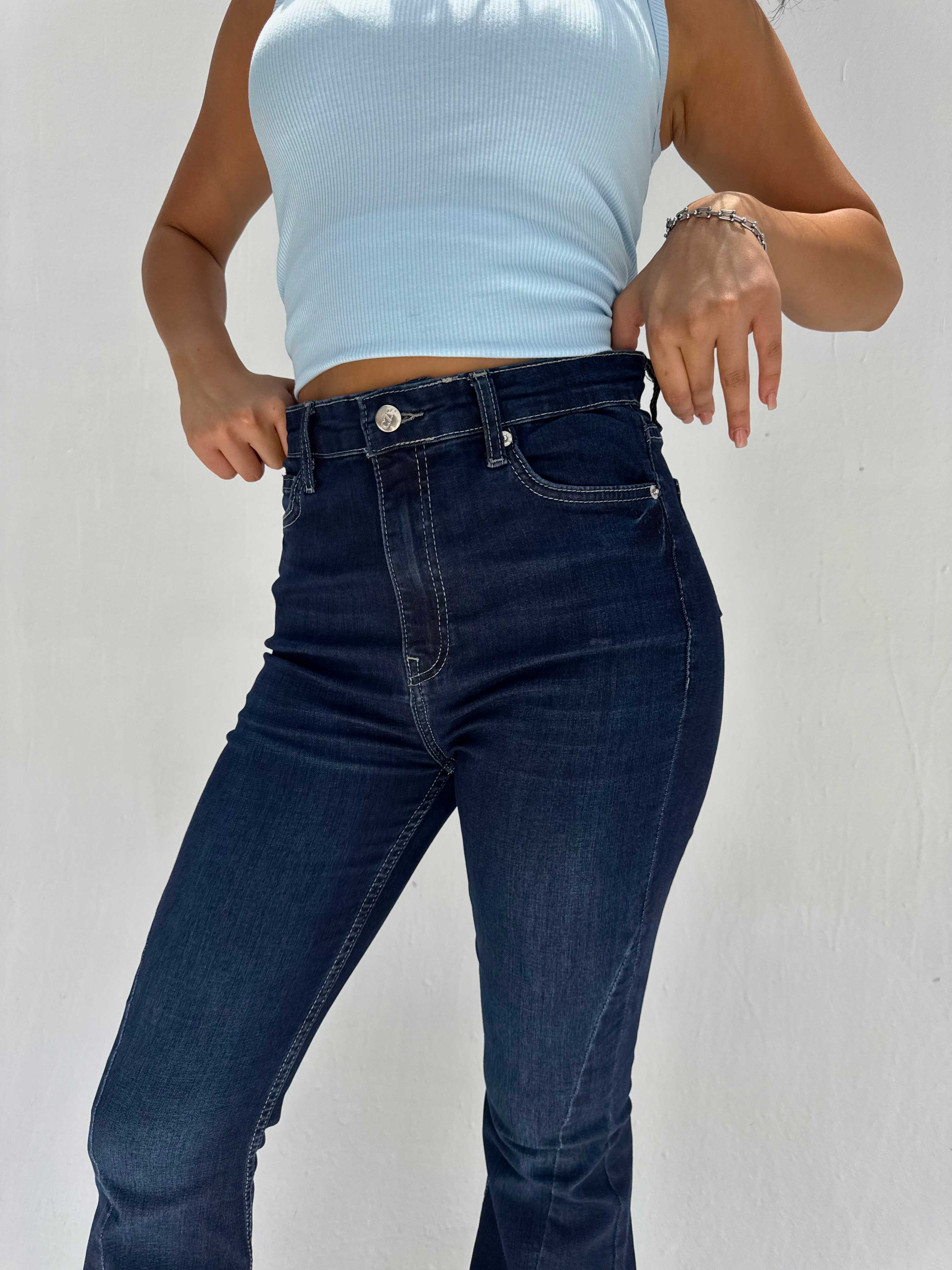 Super Flare High Waist – Ocean Blue Jeans