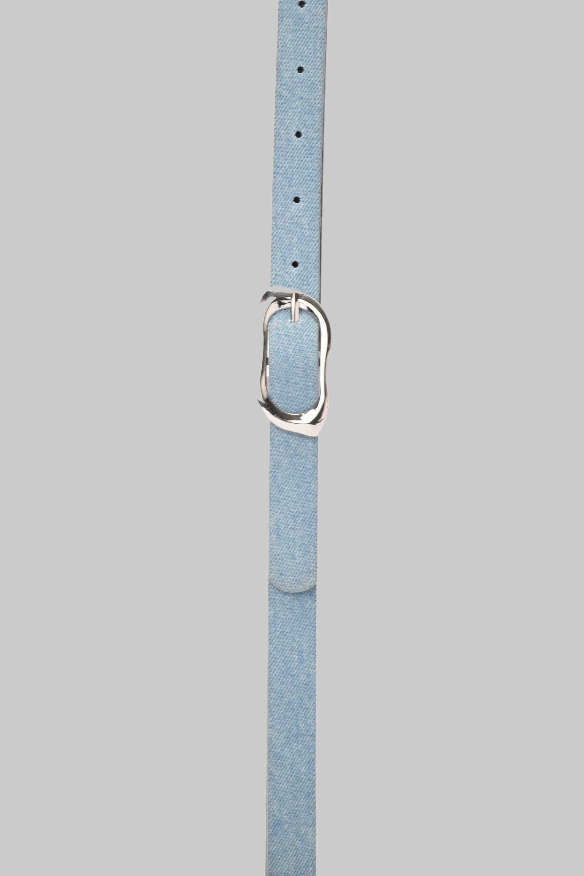 Ice Denim Organic Silver Buckle belt CIZARO - Cizaro Jeans
