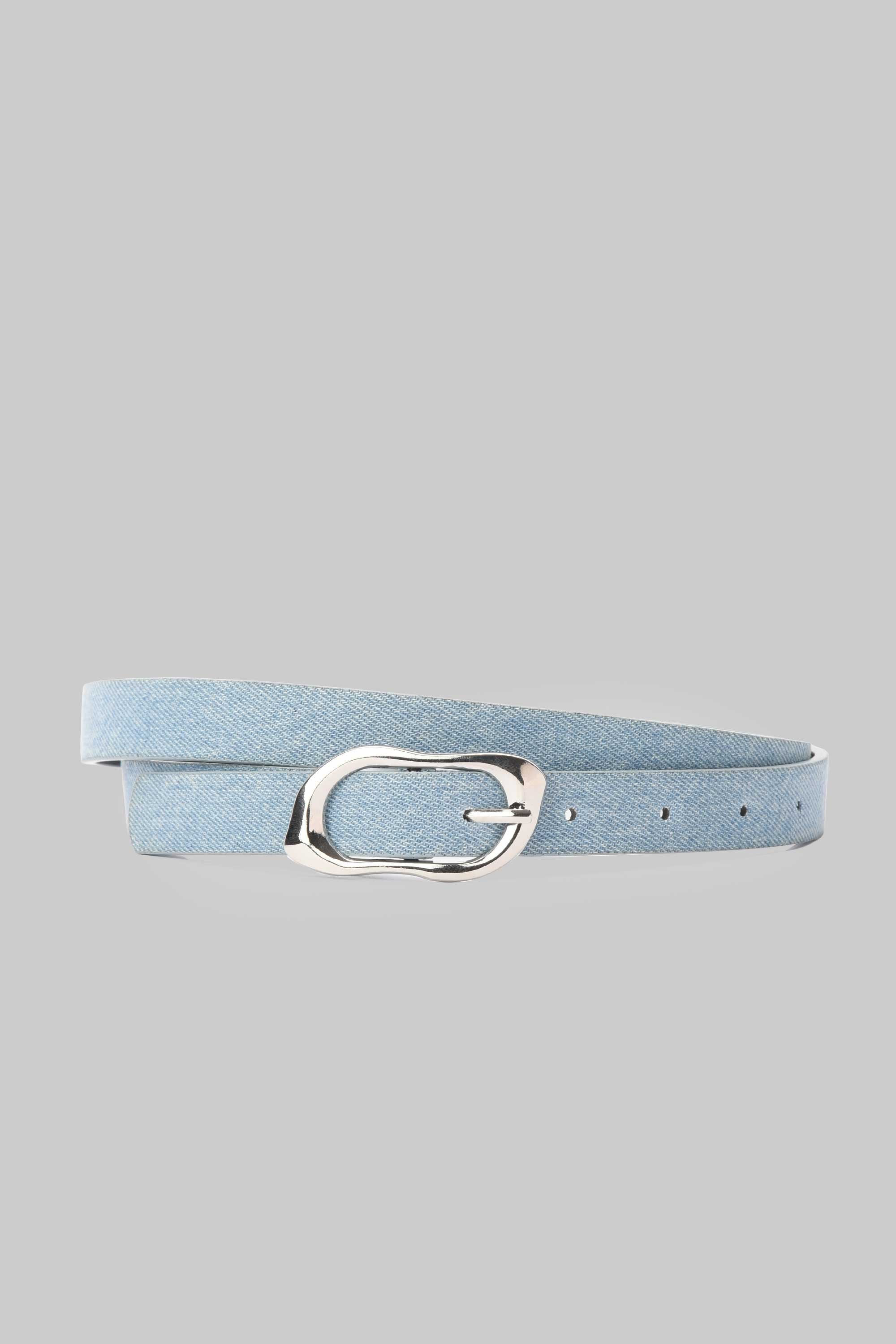 Ice Denim Organic Silver Buckle belt CIZARO - Cizaro Jeans