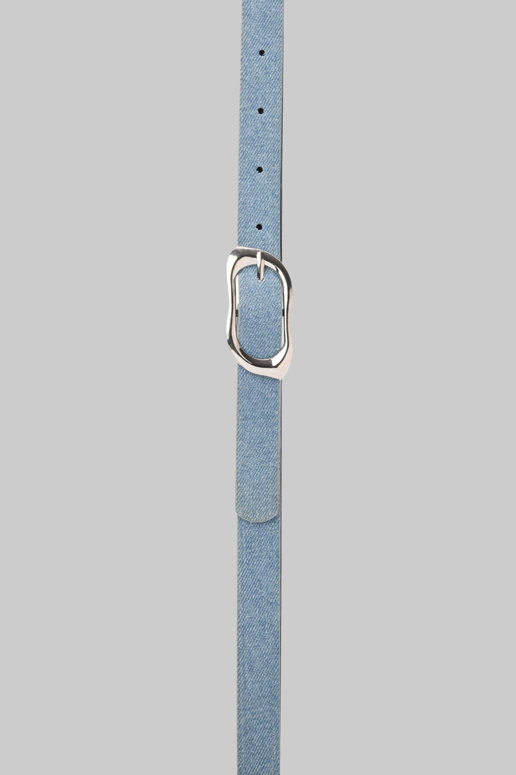 Sky Denim Organic Silver Buckle belt CIZARO - Cizaro Jeans