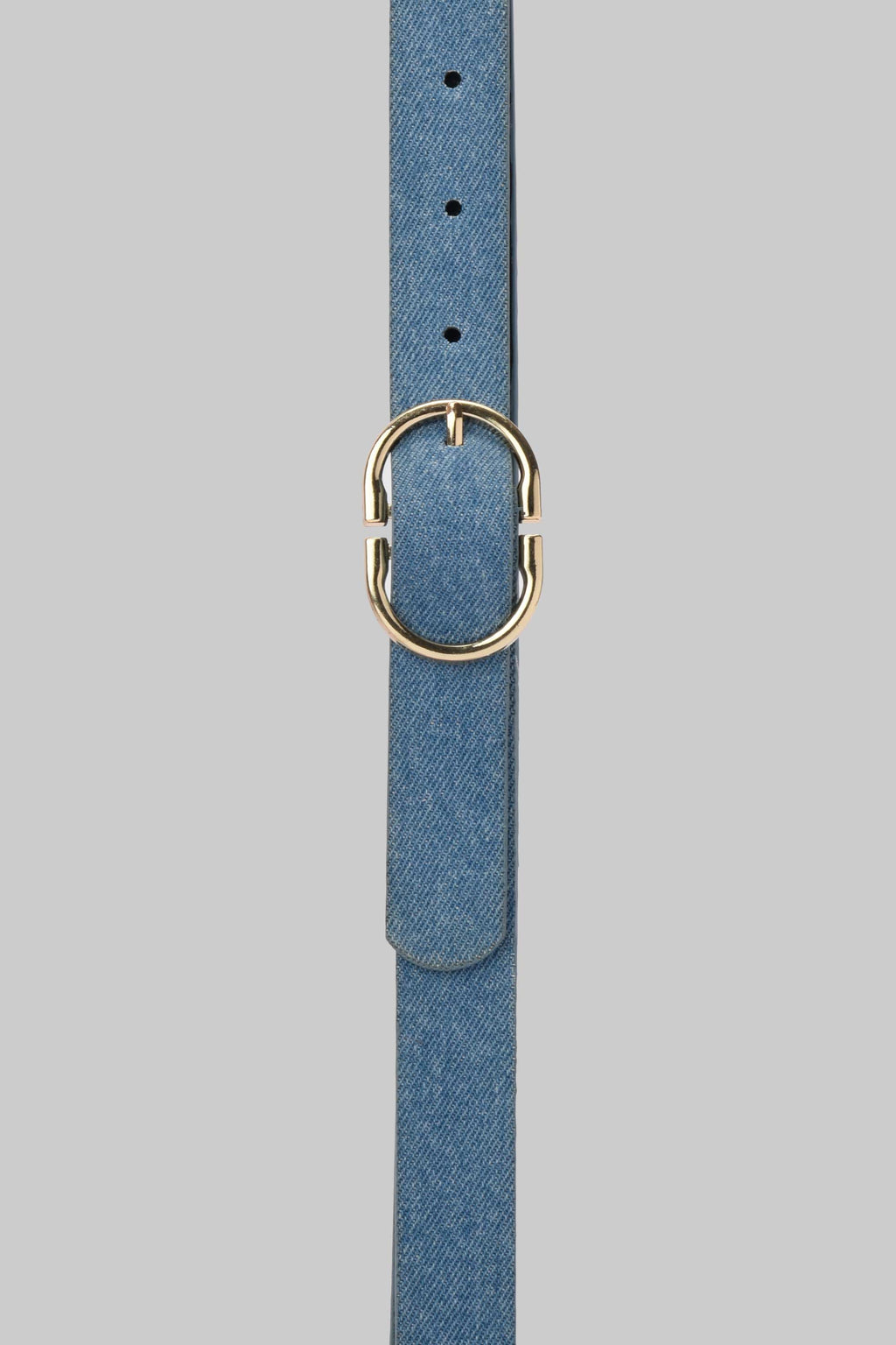 Vintage Denim Double Ring Gold Buckle belt CIZARO - Cizaro Jeans