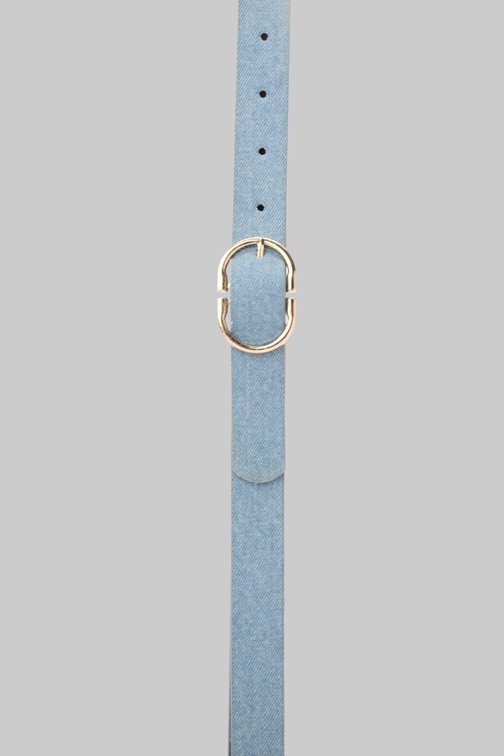 Ice Denim Double Ring Gold Buckle belt CIZARO - Cizaro Jeans