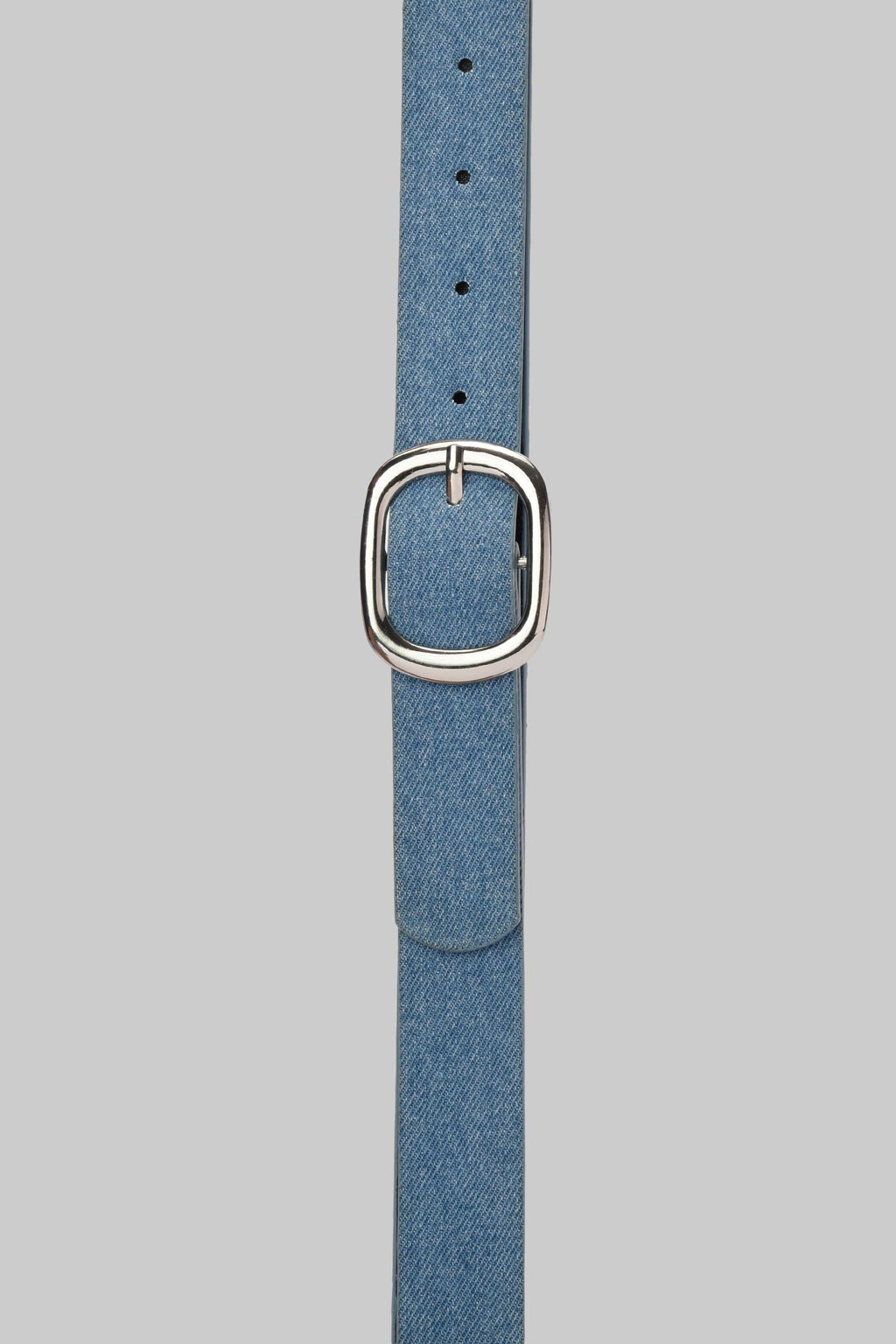 Sky Denim Rounded Silver Buckle belt CIZARO - Cizaro Jeans