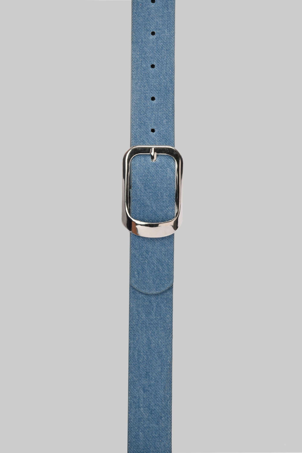 Sky Denim Rounded Silver Buckle belt CIZARO - Cizaro Jeans