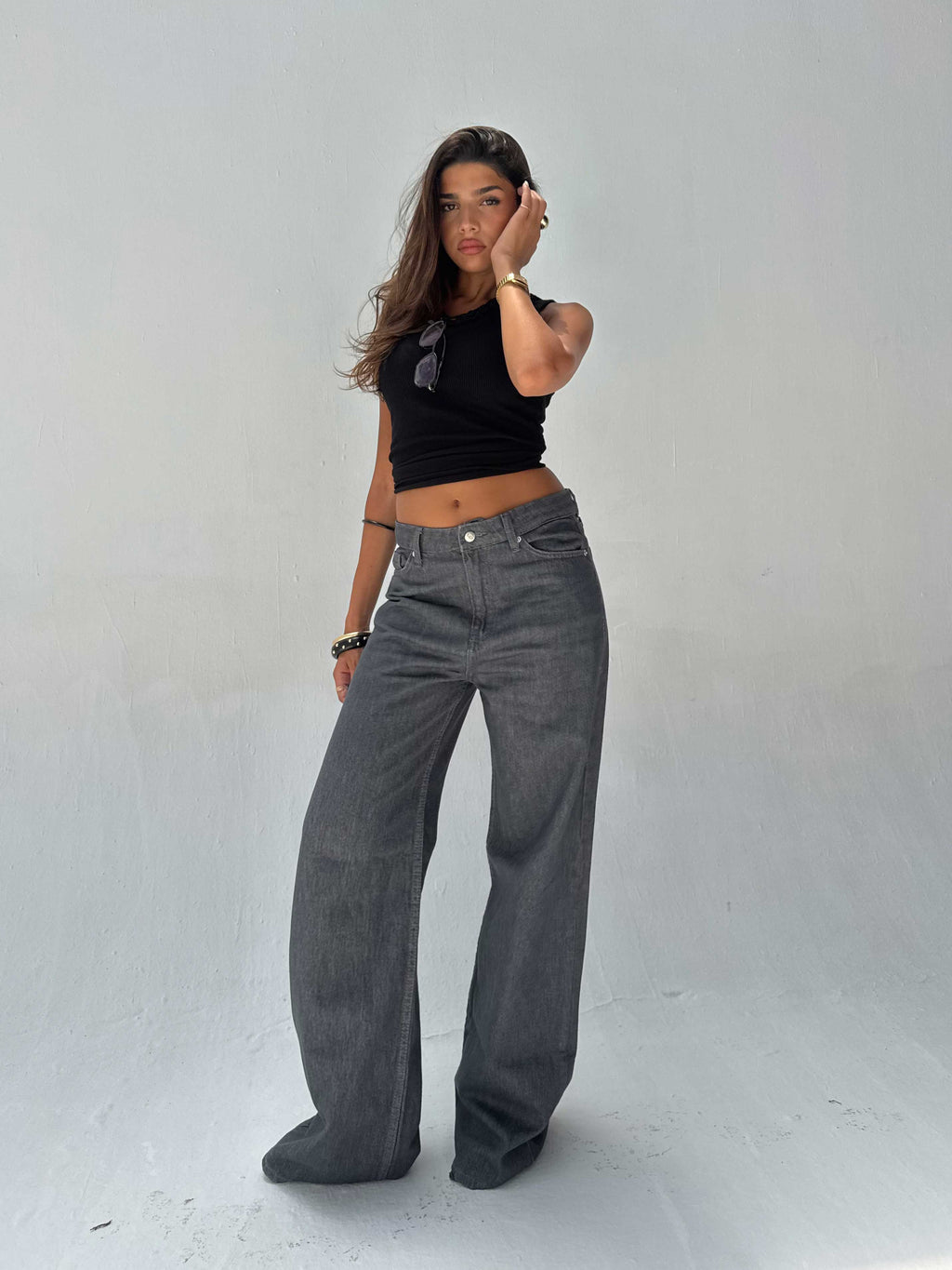 Straight High Waist – Gray Jeans