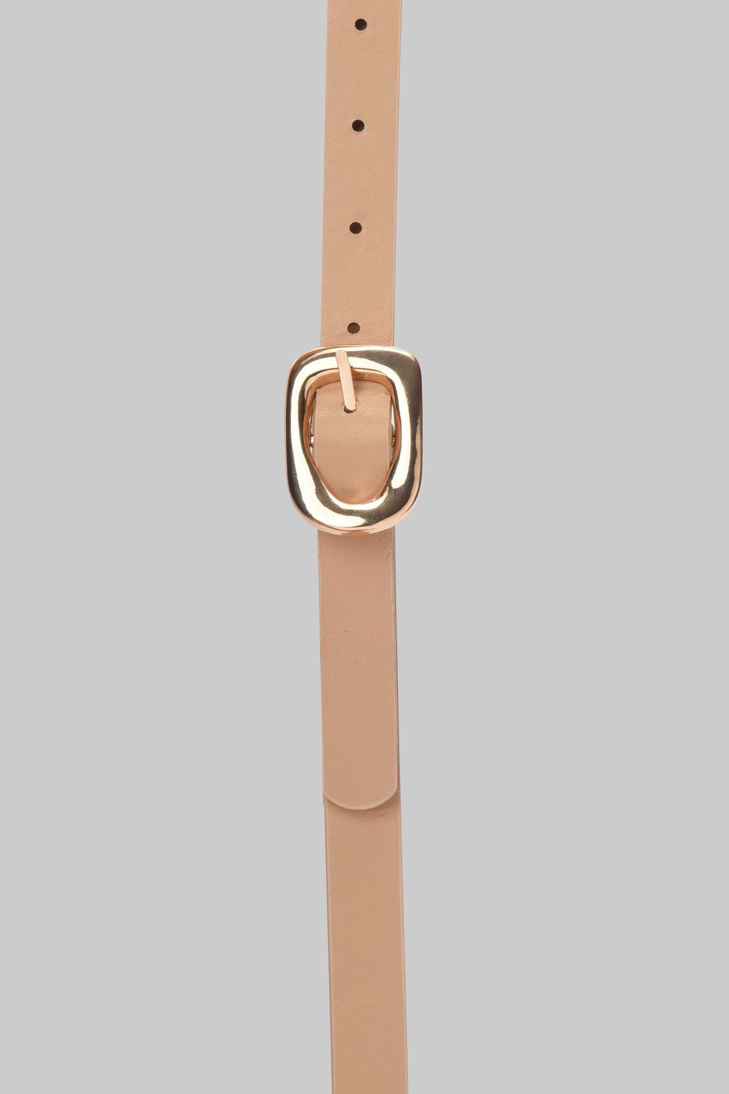 Beige Sculpted Gold Buckle Belt belt CIZARO - Cizaro Jeans