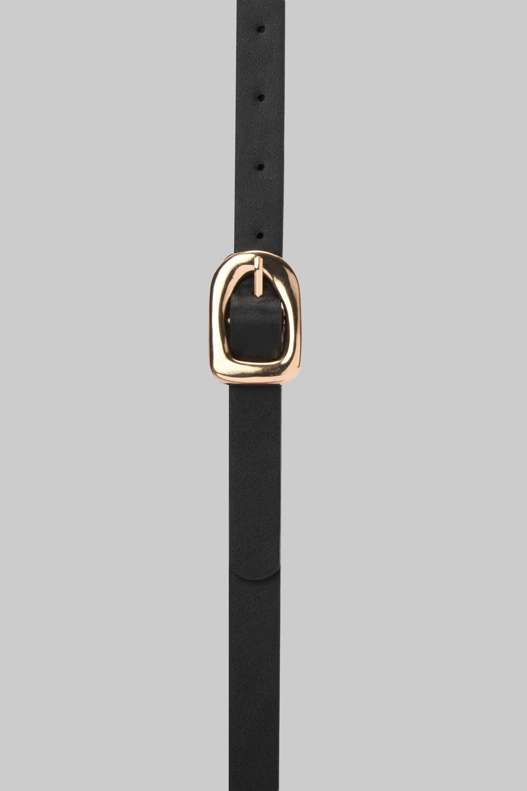 Black Sculpted Gold Buckle Belt belt CIZARO - Cizaro Jeans