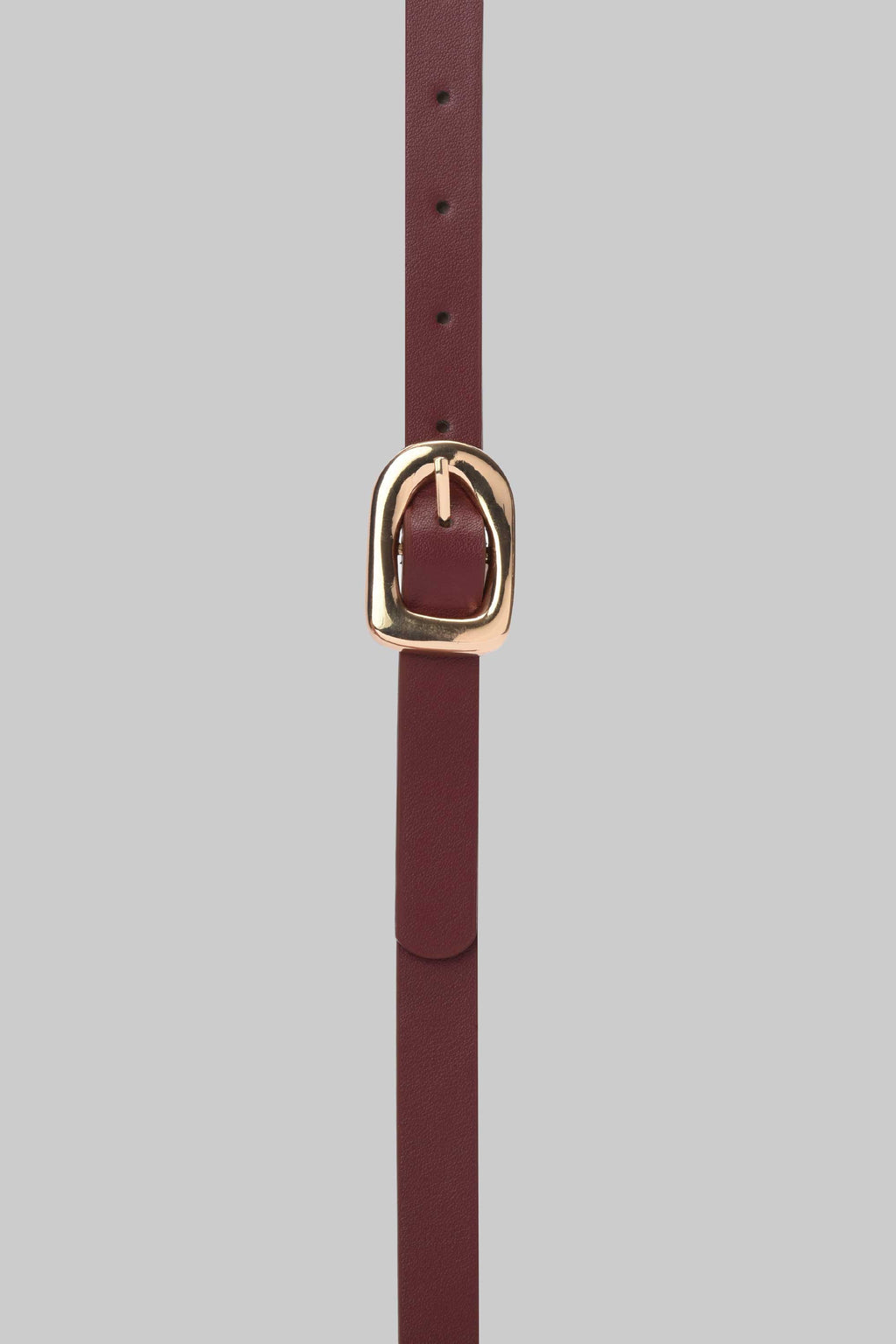 Brown Sculpted Gold Buckle Belt belt CIZARO - Cizaro Jeans