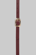 Brown Sculpted Gold Buckle Belt belt CIZARO - Cizaro Jeans