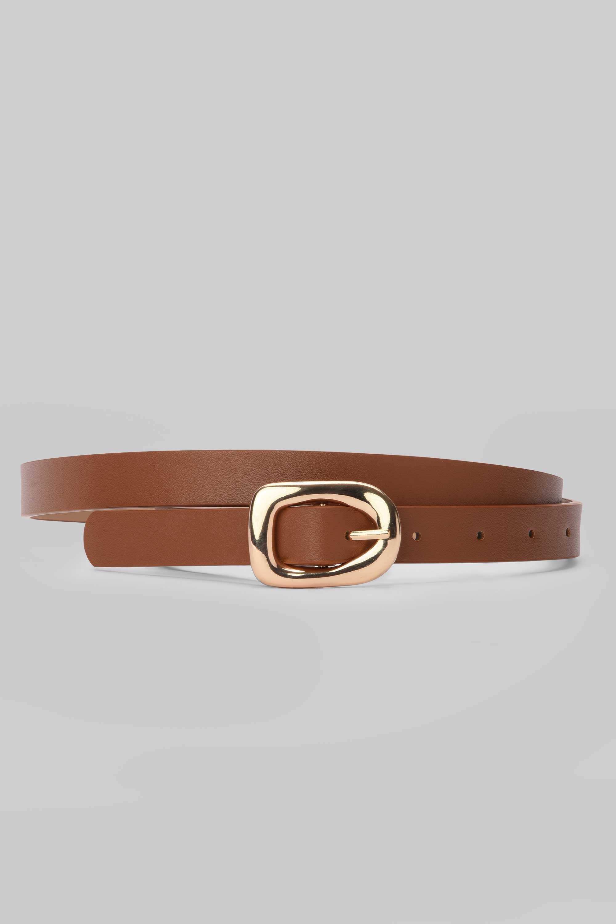 Honey Sculpted Gold Buckle Belt belt CIZARO - Cizaro Jeans