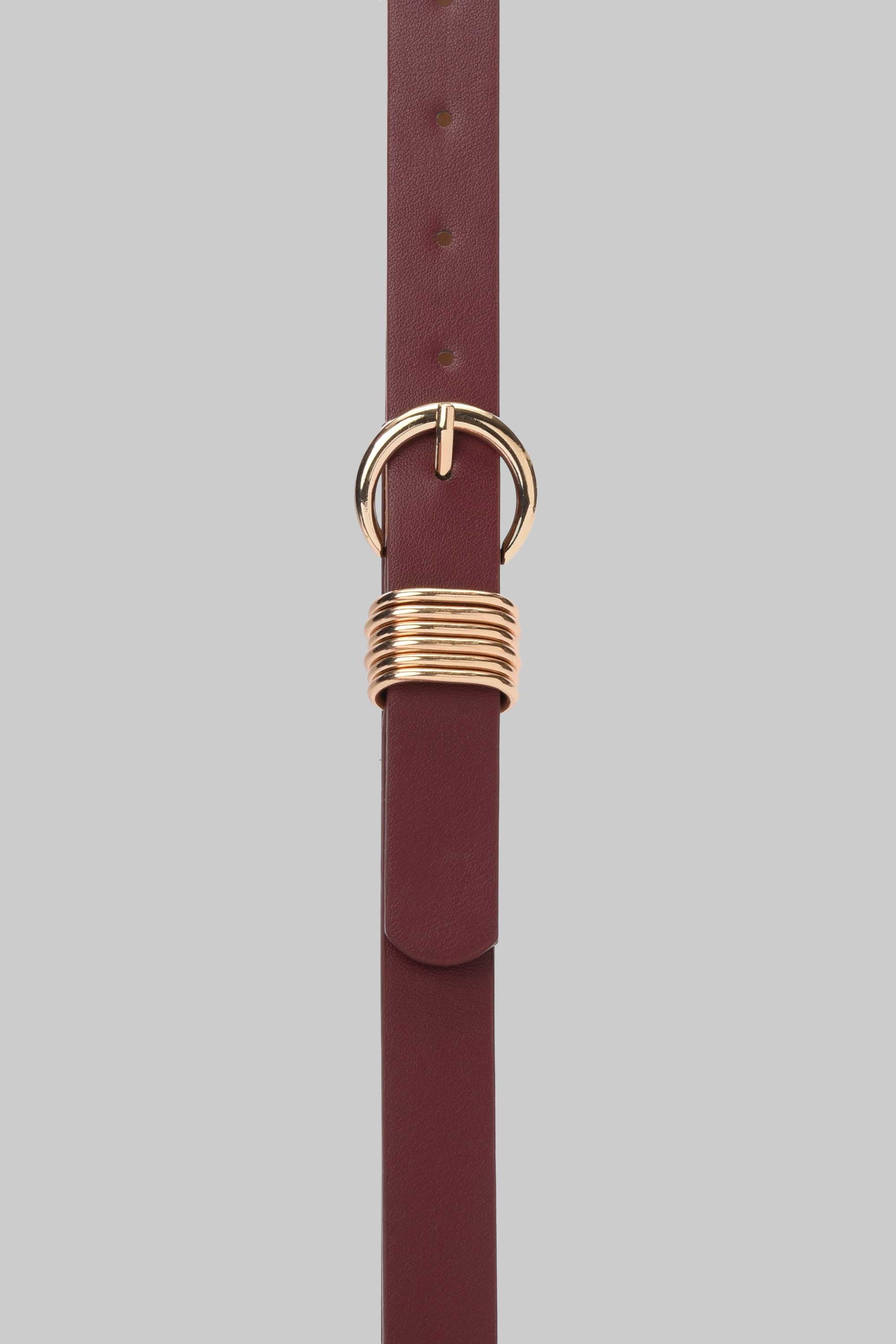 Burgundy Ring Accent Belt belt CIZARO - Cizaro Jeans