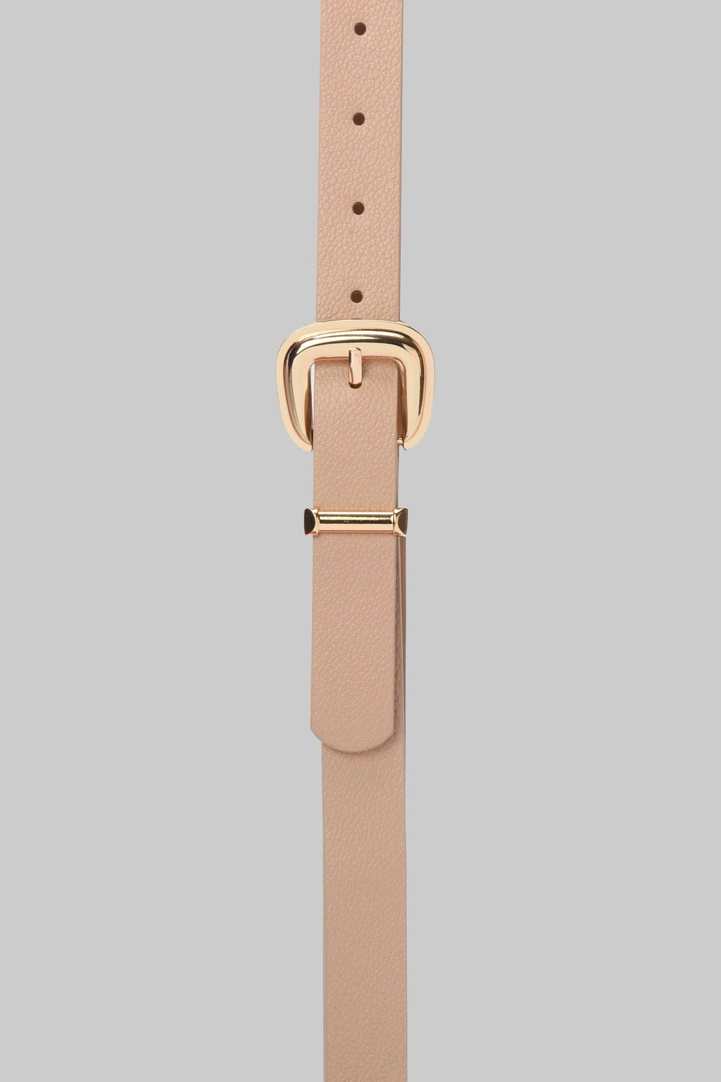 Beige Textured Gold Buckle Belt belt CIZARO - Cizaro Jeans