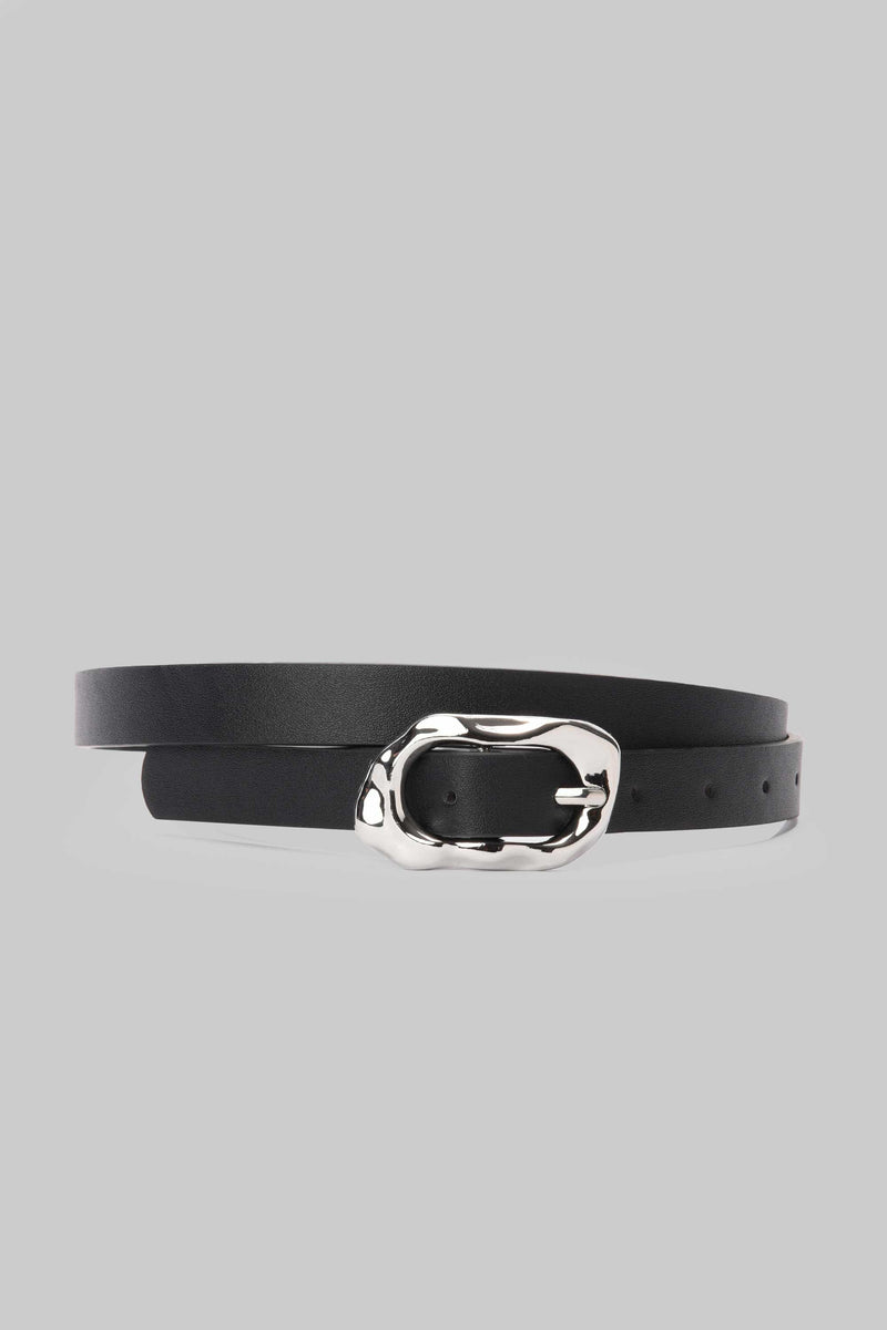 Black Molten Buckle Belt belt CZBELT - Cizaro Jeans