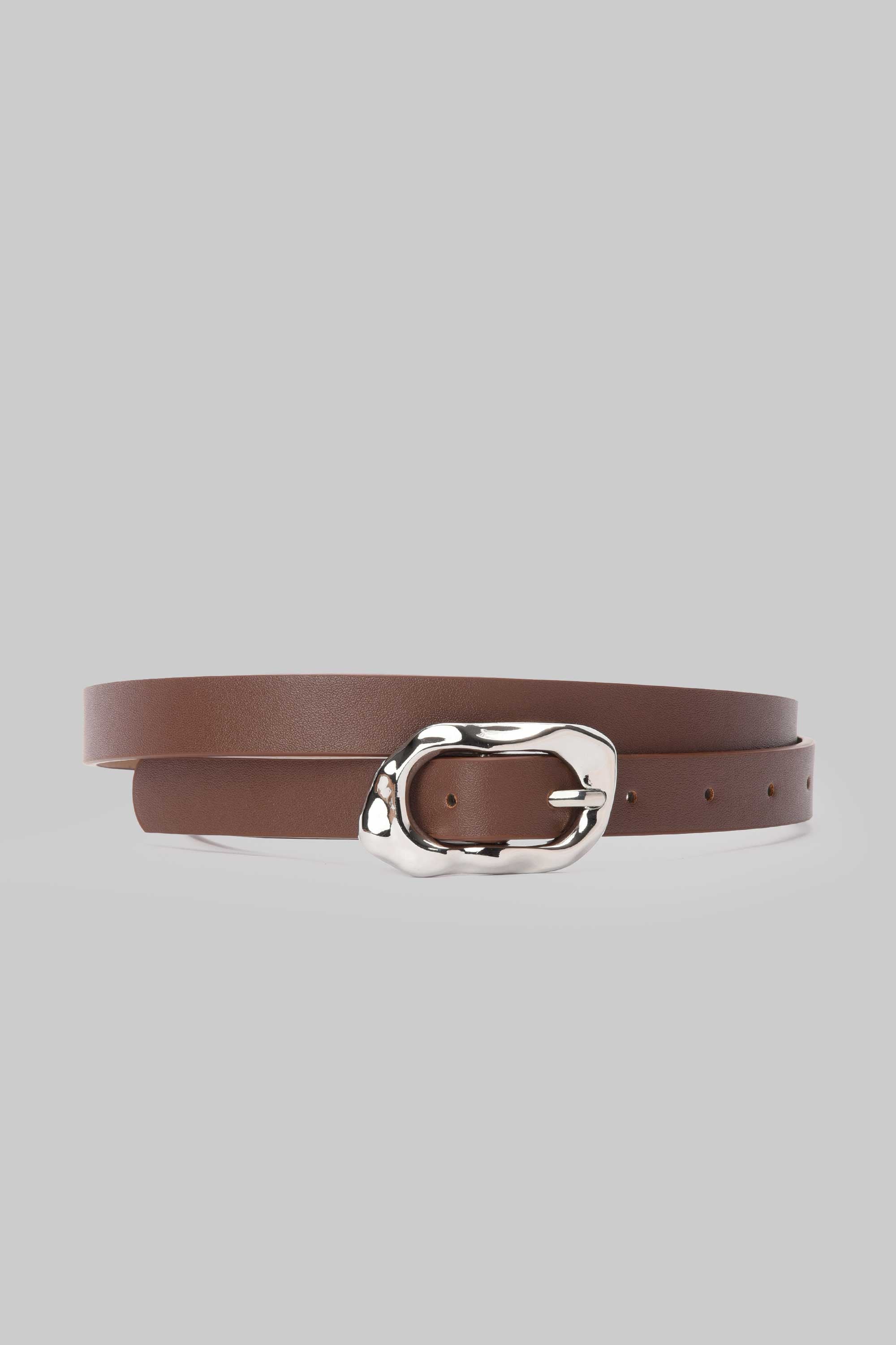Brown Molten Buckle Belt belt CZBELT - Cizaro Jeans